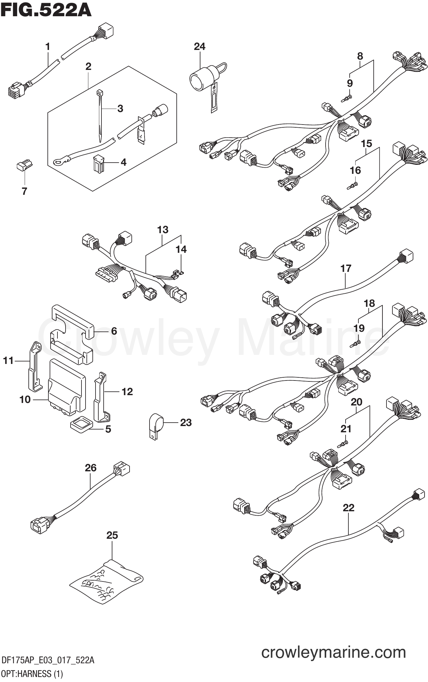 Suzuki Marine DF150AP 710001~ - OPT:HARNESS (1)