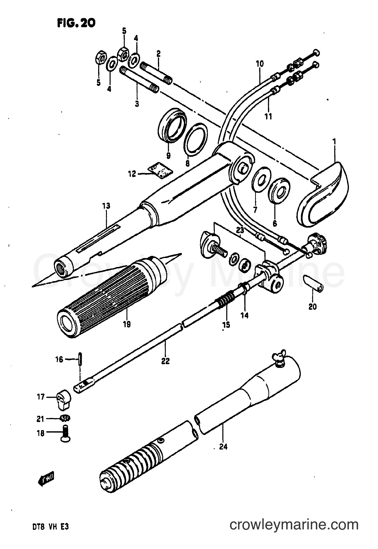 Suzuki Marine DT8 - HANDLE