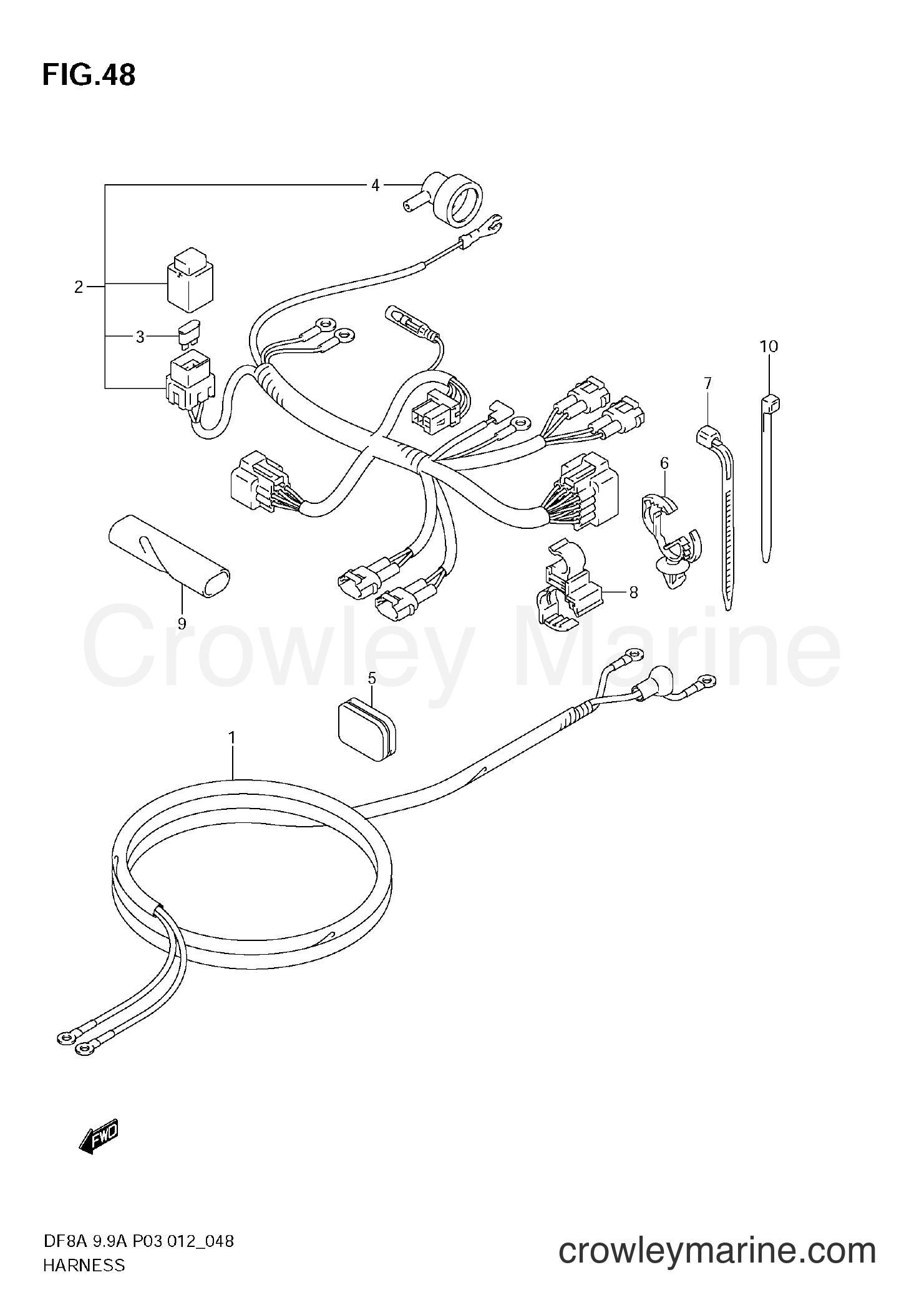 Suzuki Marine DF9.9A 00994F-210001~ - HARNESS (DF9,9AR)
