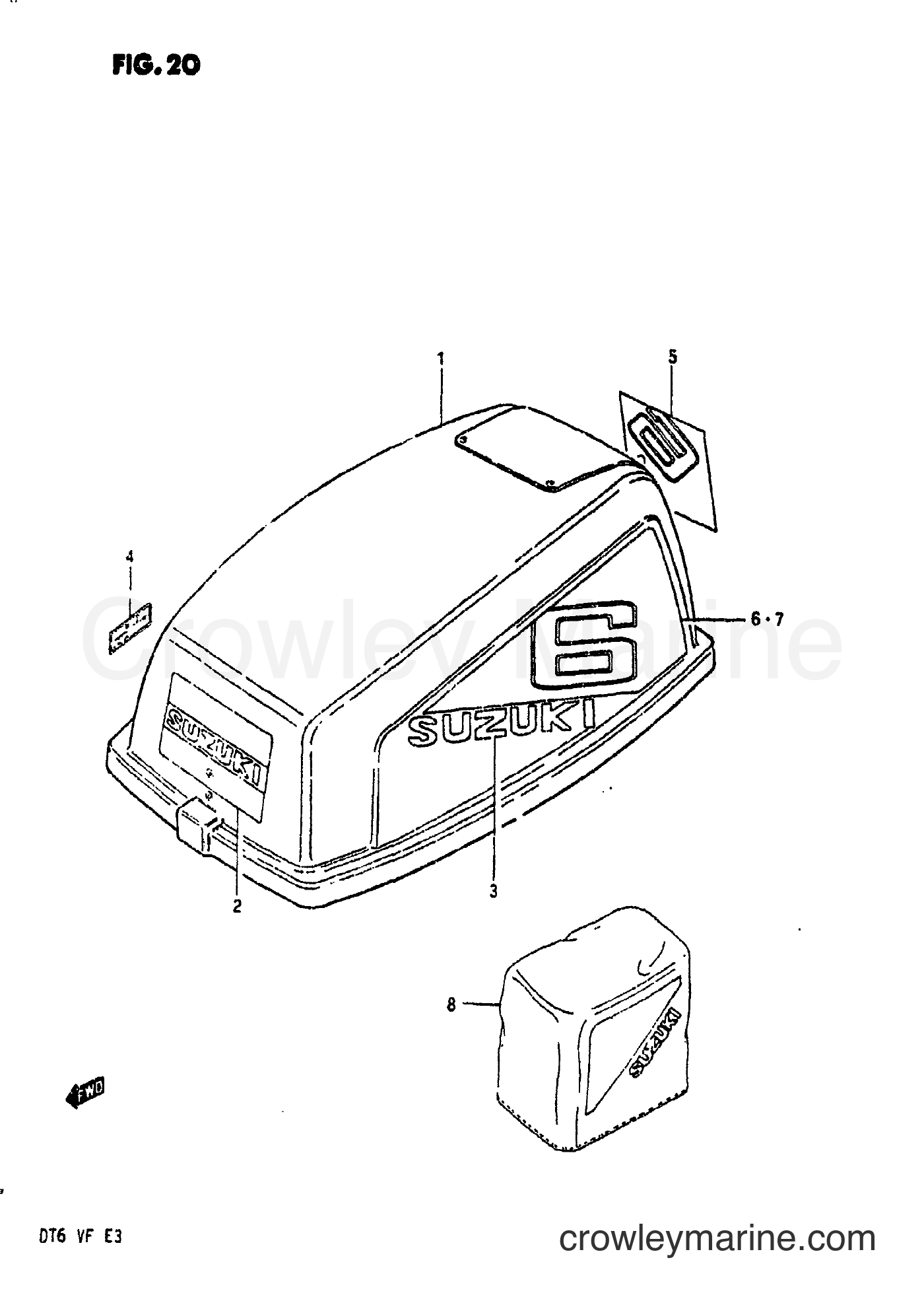 Suzuki Marine DT6 - ENGINE COVER 1