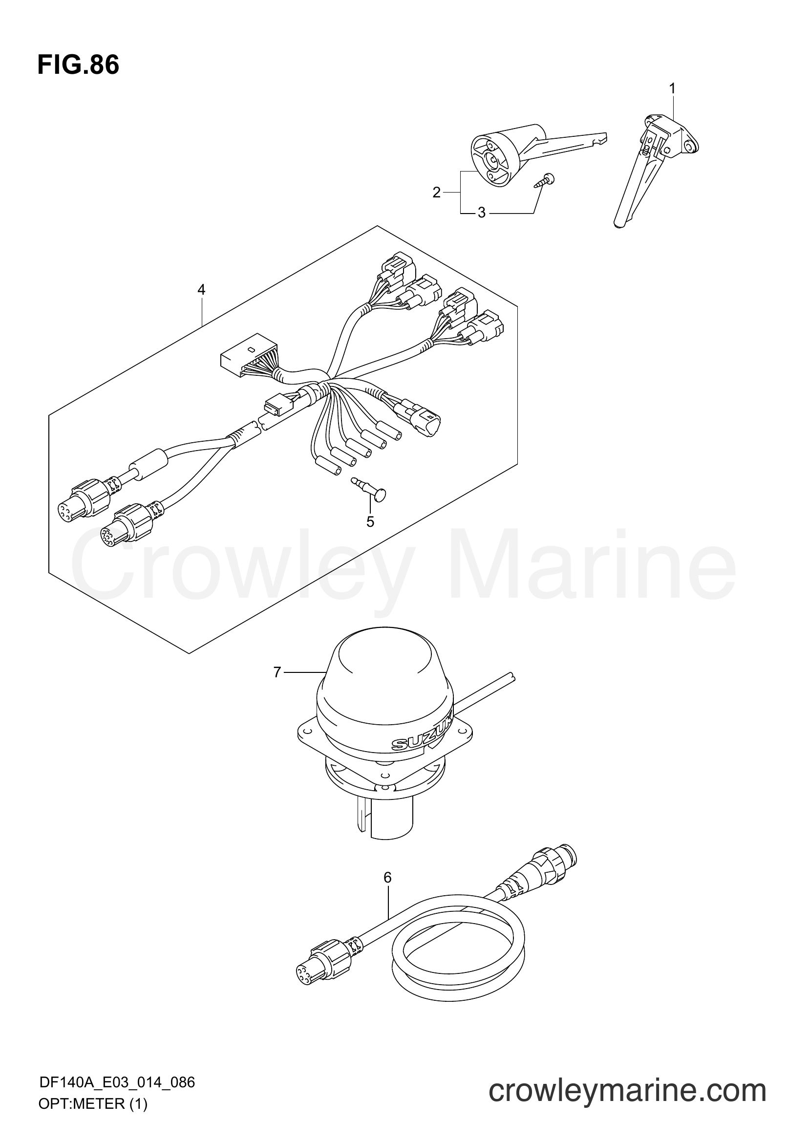 Suzuki Marine DF140 410001~ - OPT:METER (1)