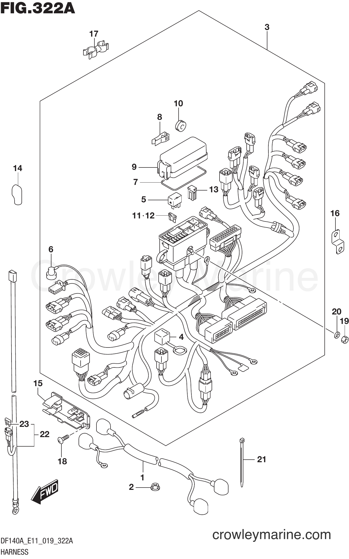 Suzuki Marine DF140AT 910001~ - HARNESS (DF100AT)