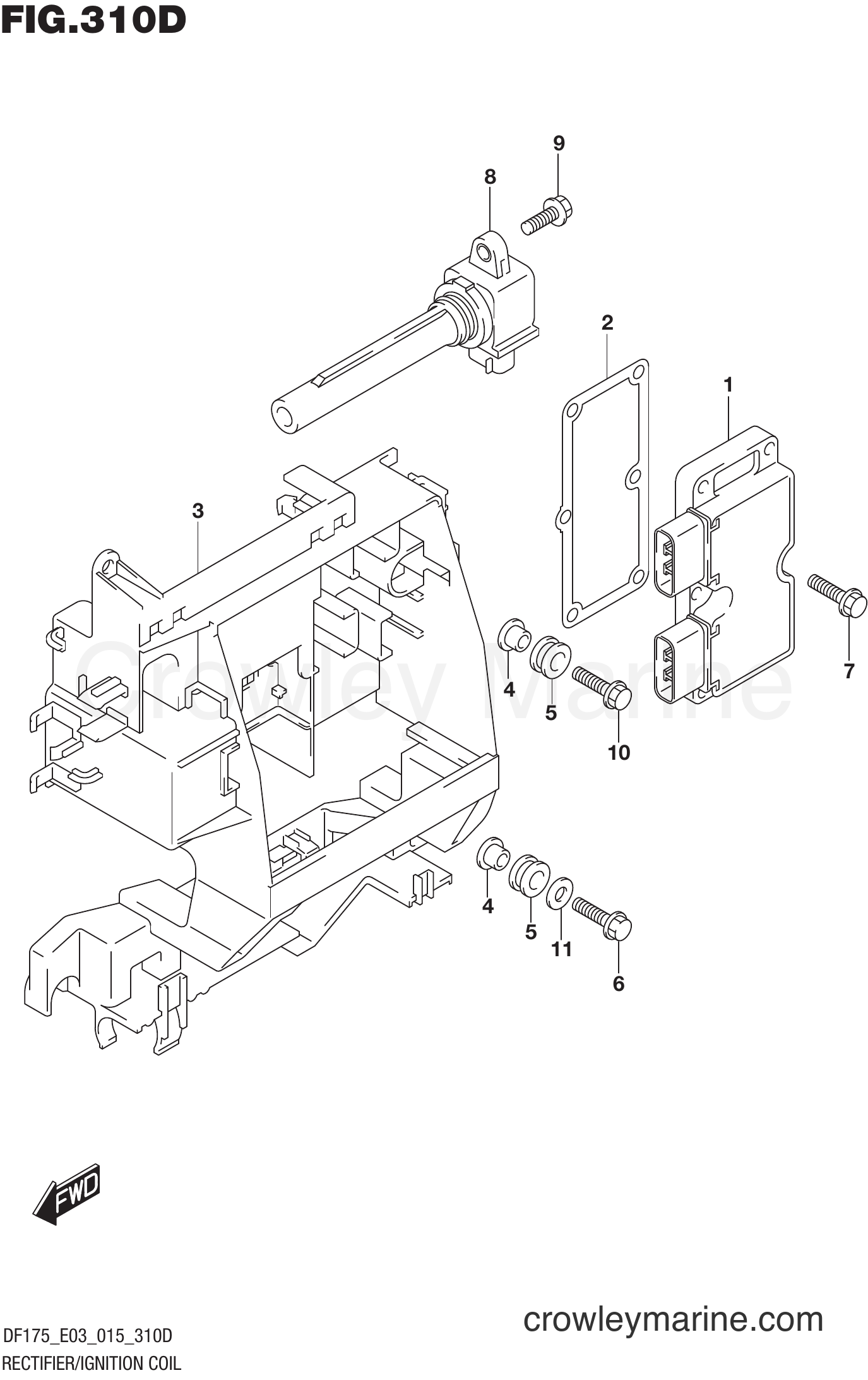 Suzuki Marine DF175 51001~ - RECTIFIER/IGNITION COIL (DF150ZG E03)