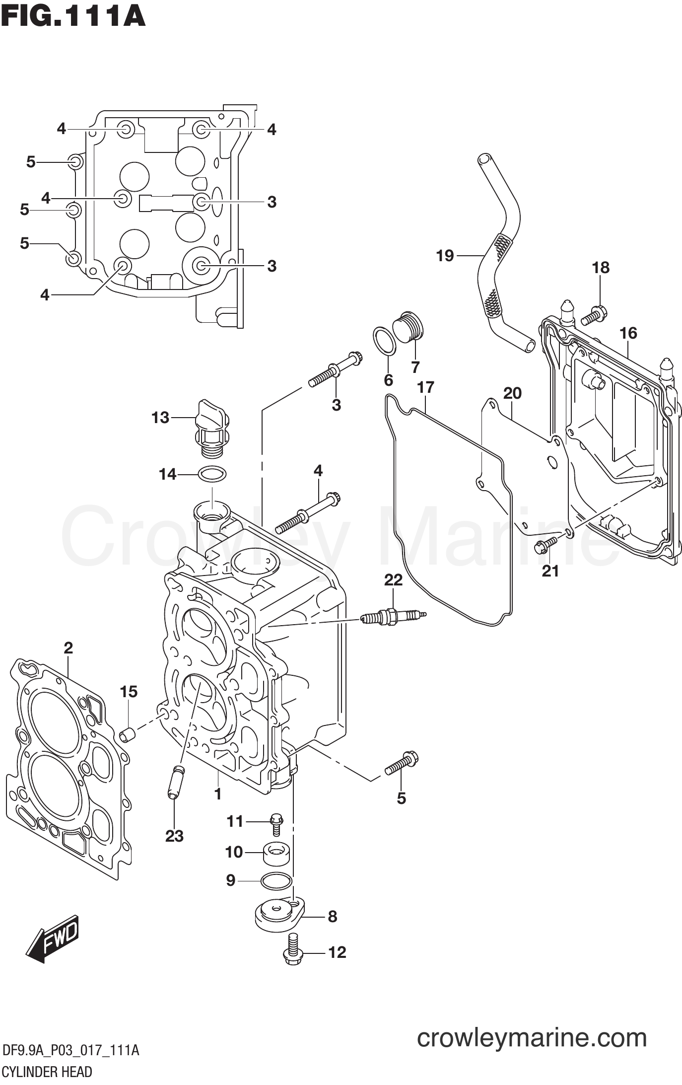 Suzuki Marine DF9.9A 710001~ - CYLINDER HEAD