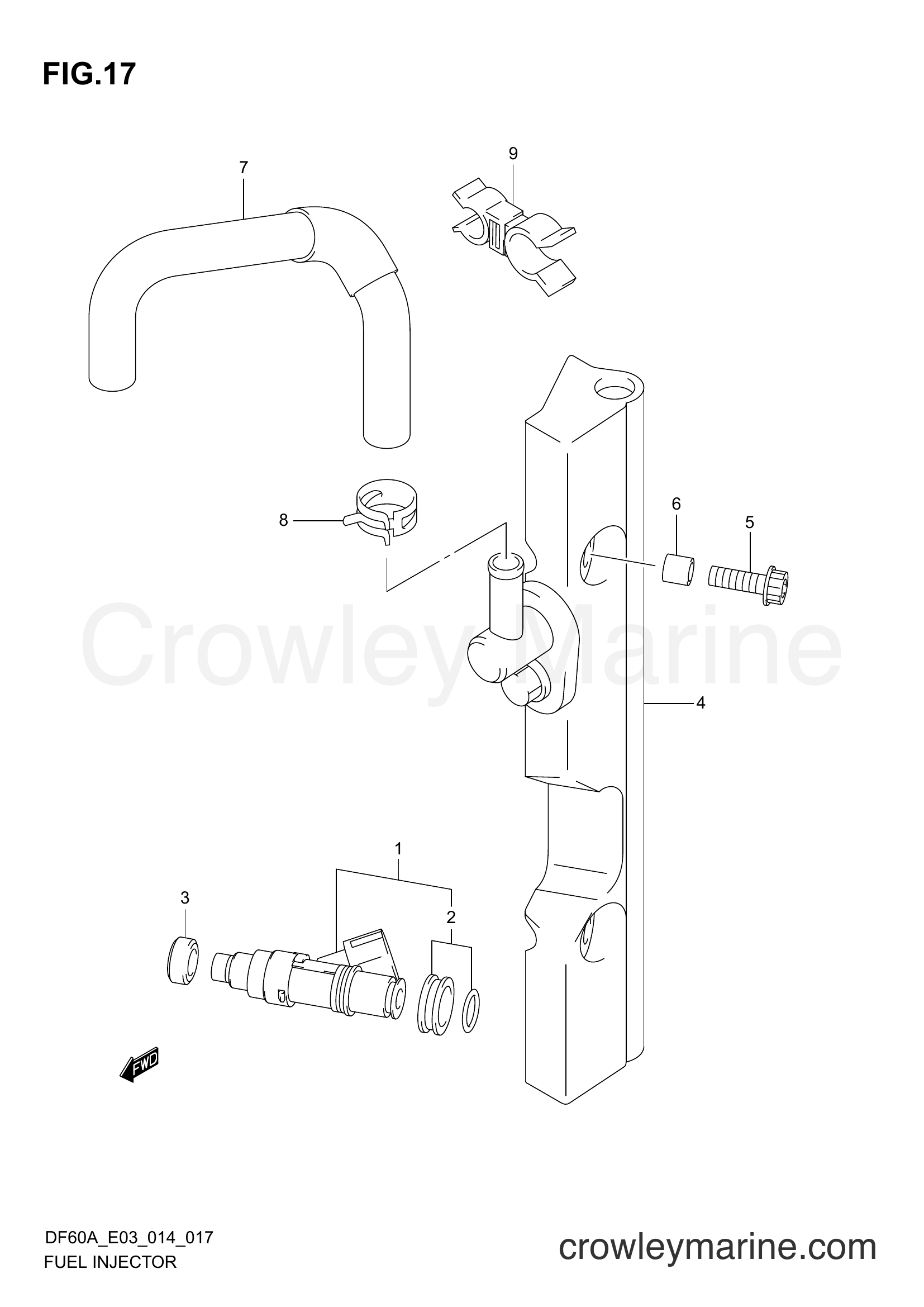 Suzuki Marine DF60A 410001~ - FUEL INJECTOR