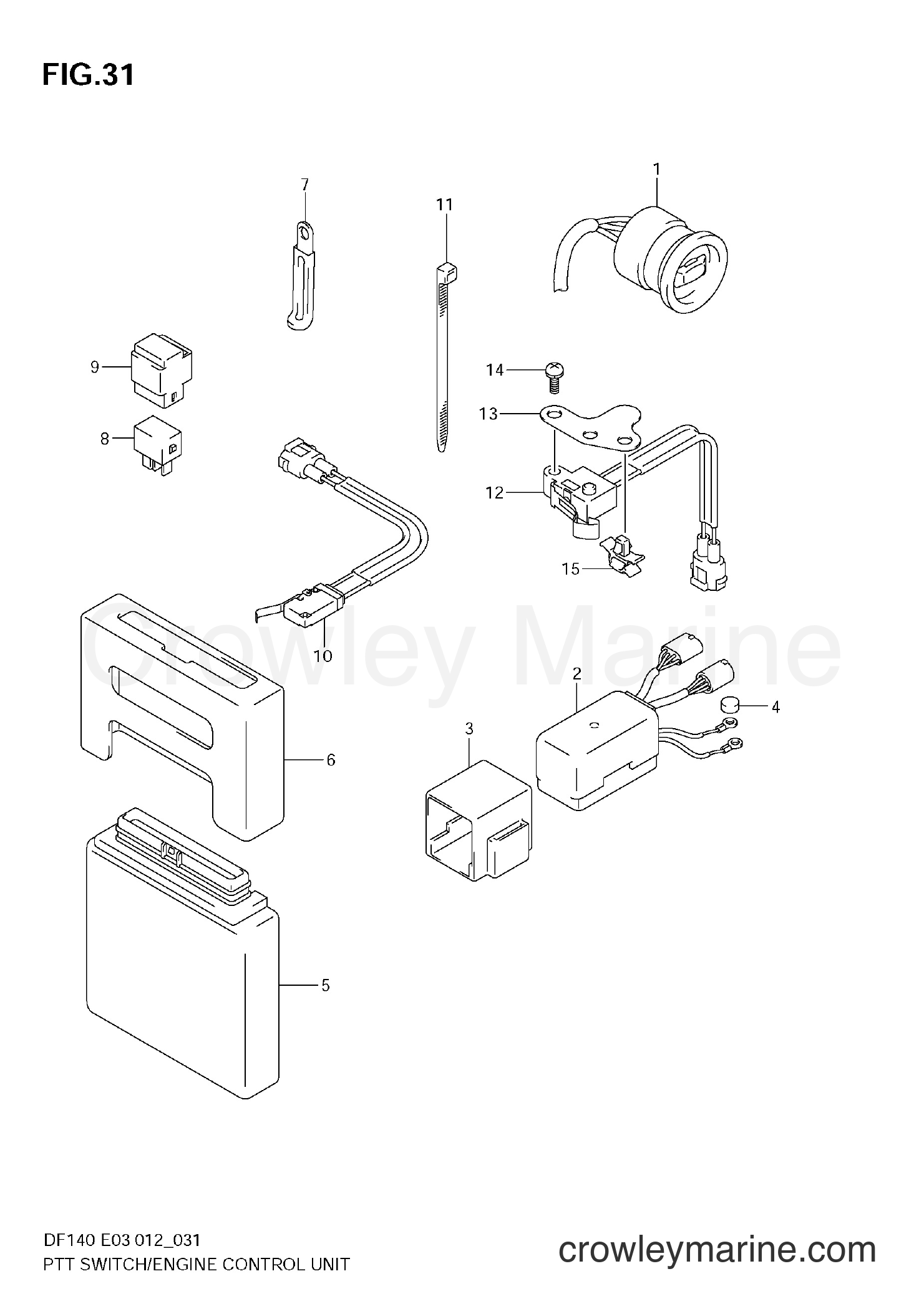 Suzuki Marine DF140T 14002F-210001~ - PTT SWITCH & ENGINE CONTROL UNIT