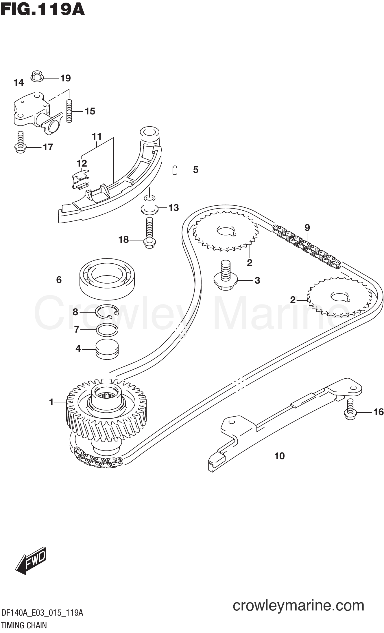 Suzuki Marine DF115A 510001~ - TIMING CHAIN