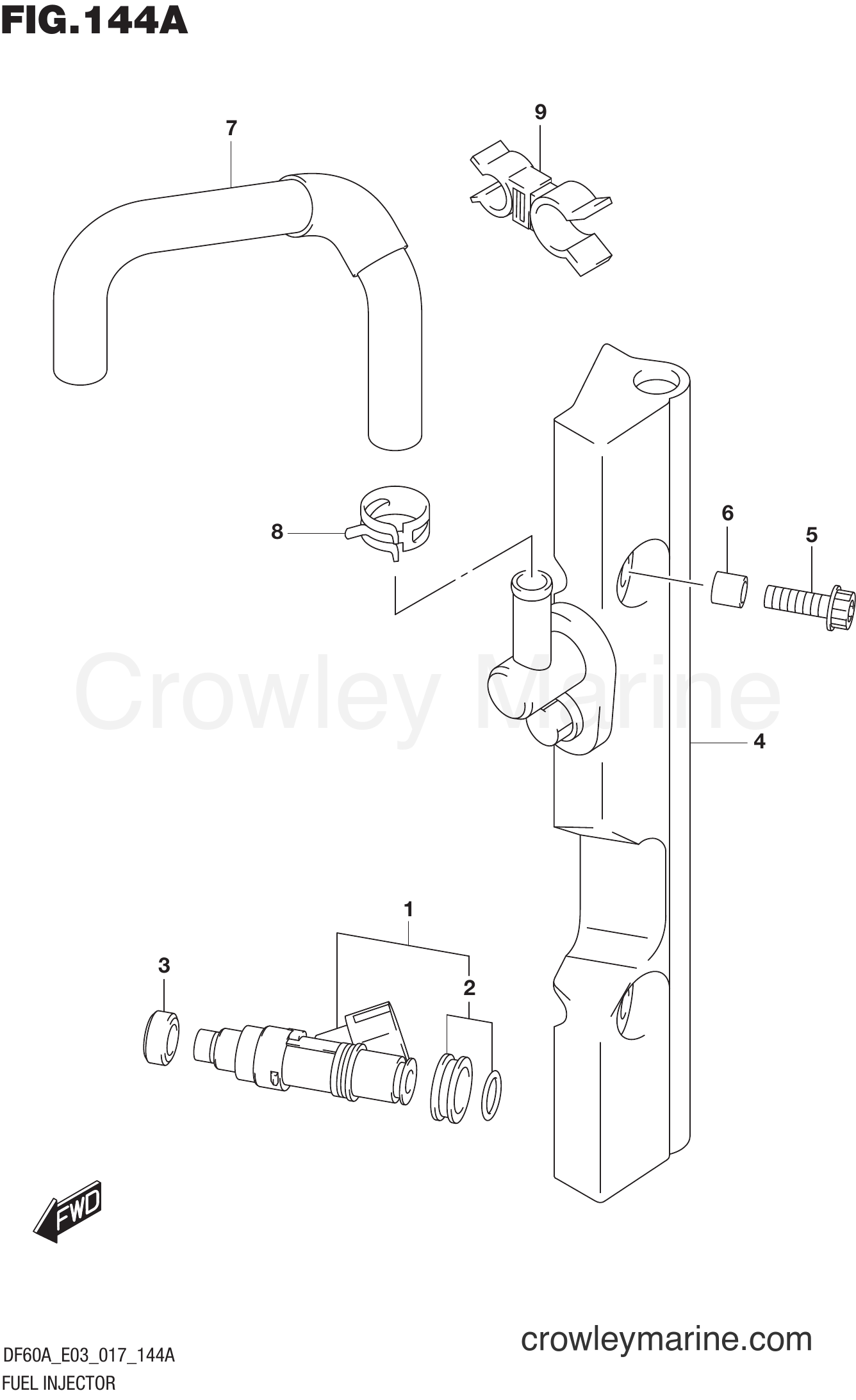Suzuki Marine DF60AT 710001~ - FUEL INJECTOR
