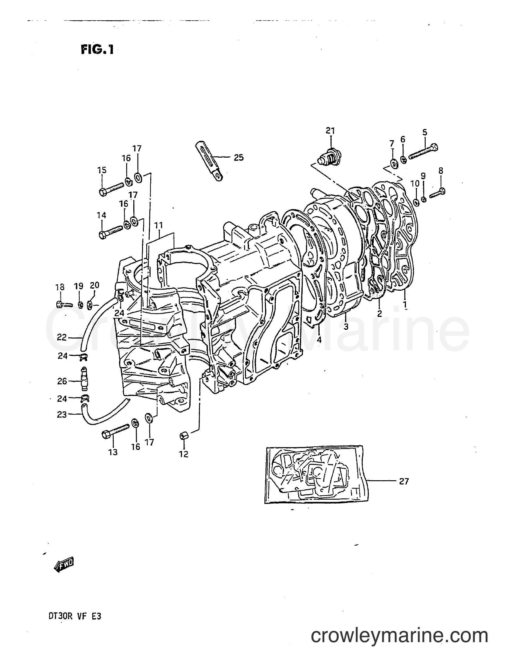 Suzuki Marine DT30 - CYLINDER