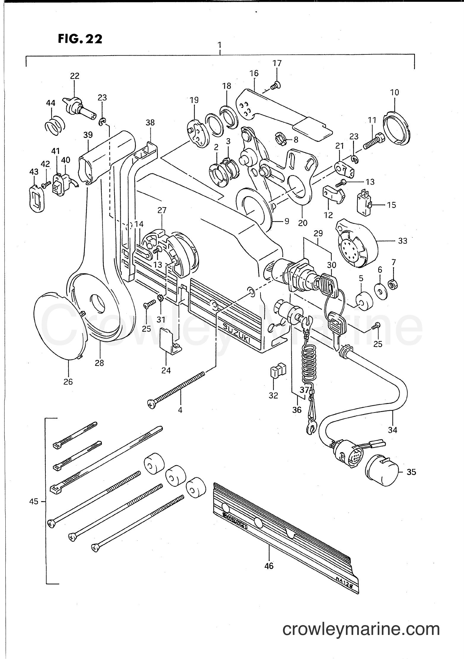 Suzuki Marine PU55 - REMOTE CONTROL (MODEL:93,94)
