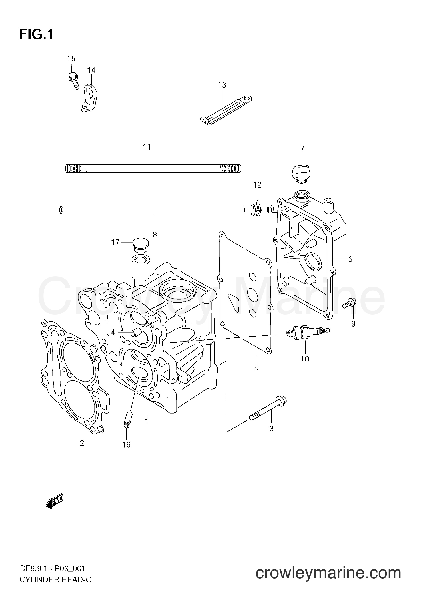 Suzuki Marine DF9.9 - CYLINDER HEAD