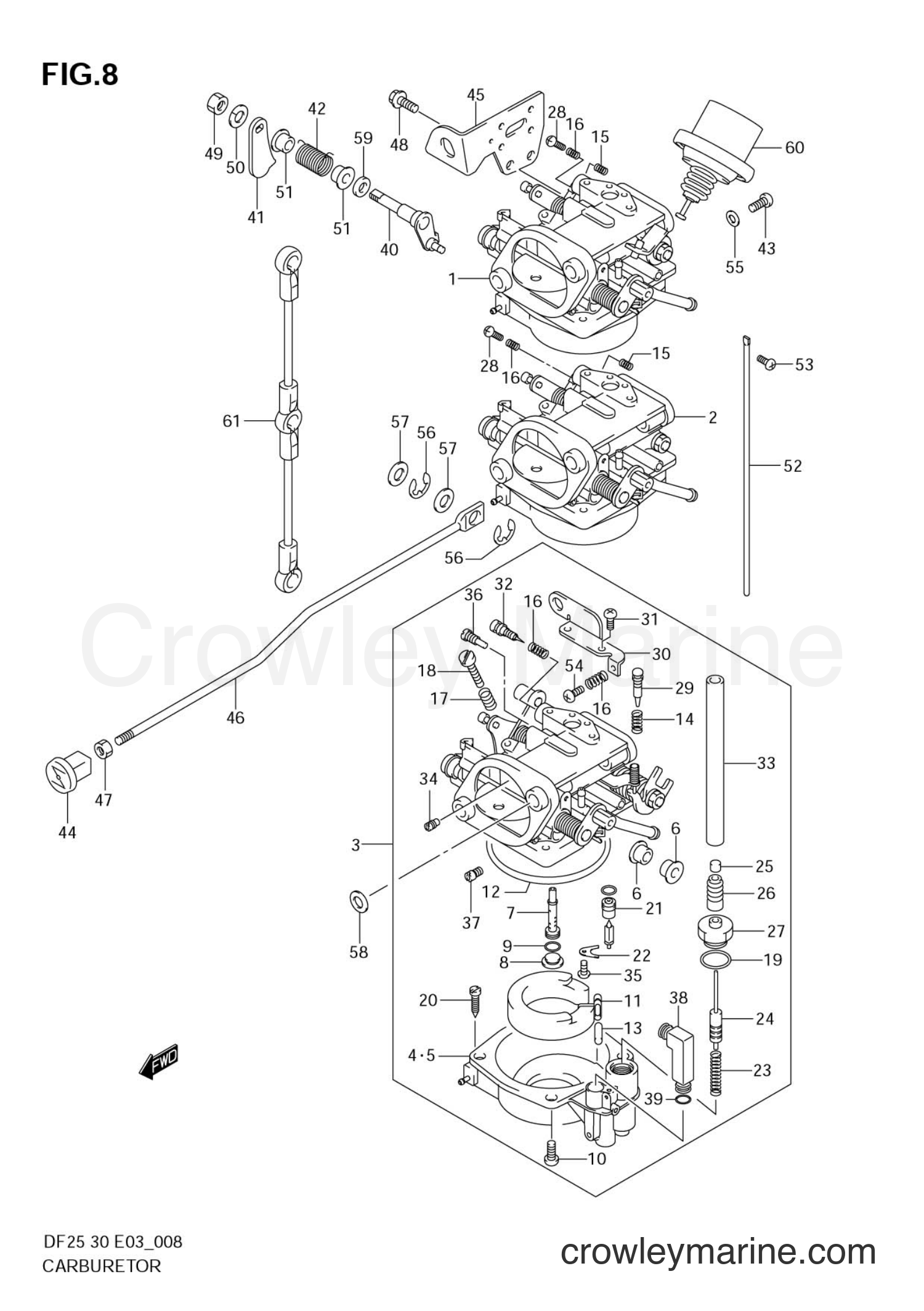 Suzuki Marine DF25 - CARBURETOR