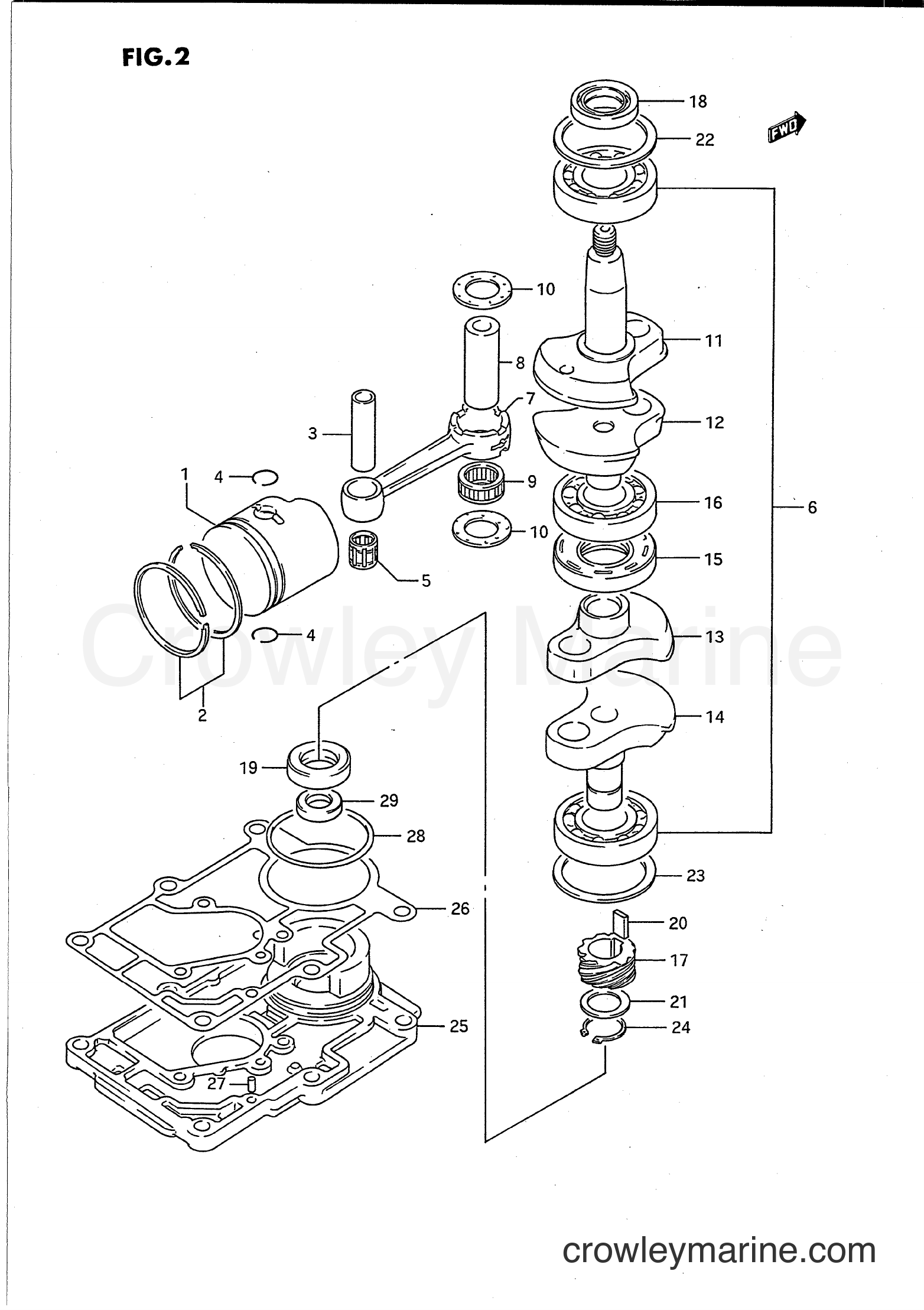 Suzuki Marine DT15C - CRANKSHAFT