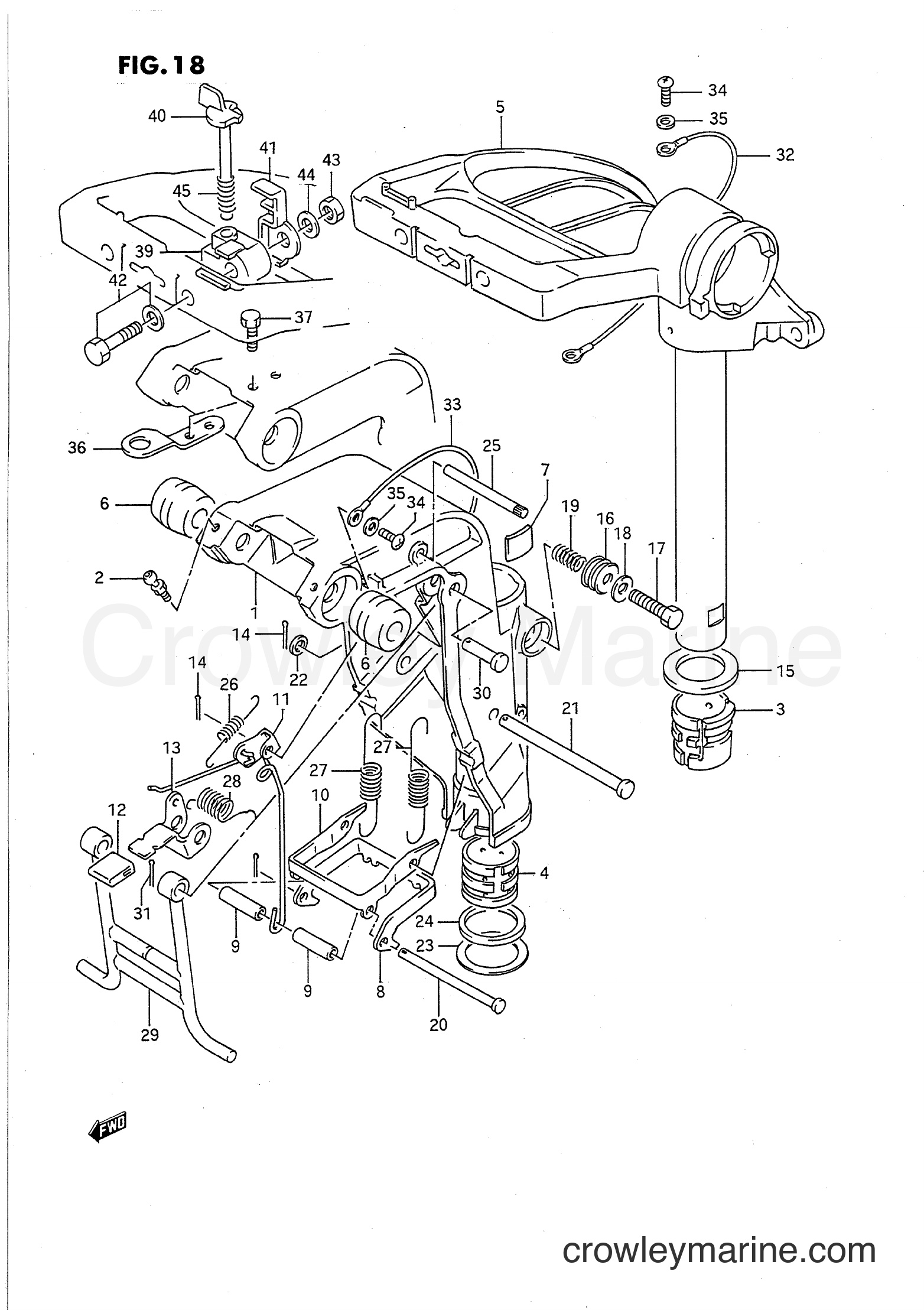 Suzuki Marine DT8C - SWIVEL BRACKET