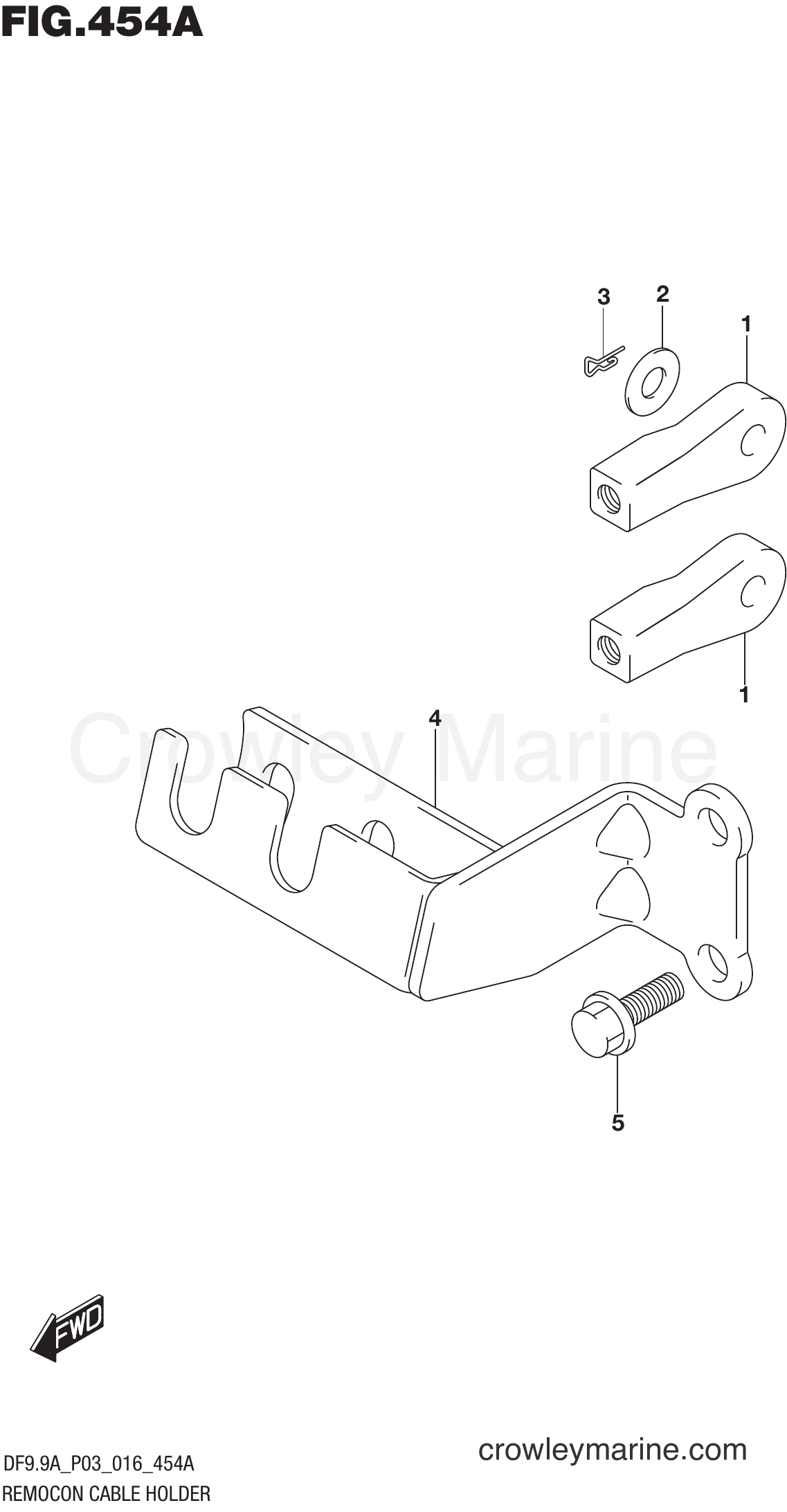 Suzuki Marine DF8AR 610001~ - REMOCON CABLE HOLDER (DF8AR P03)