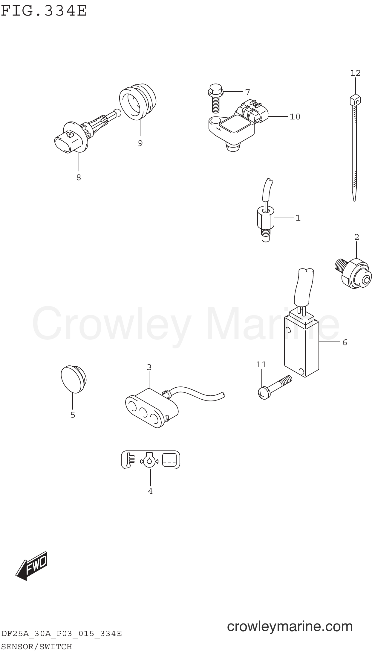 Suzuki Marine DF25A 510001~ - SENSOR/SWITCH (DF30AT P03)