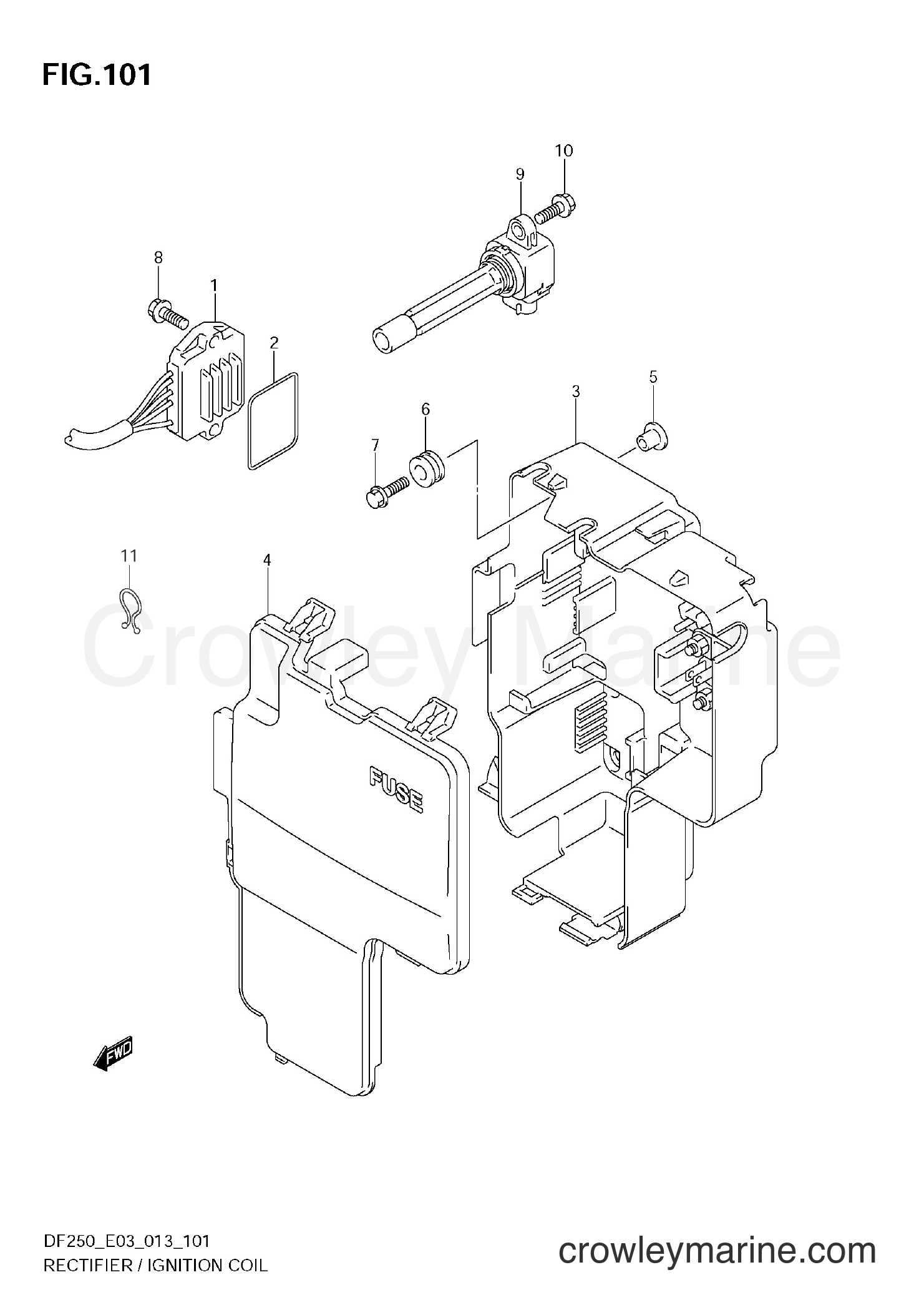 Suzuki Marine DF225 310001~ - RECTIFIER / IGNITION COIL