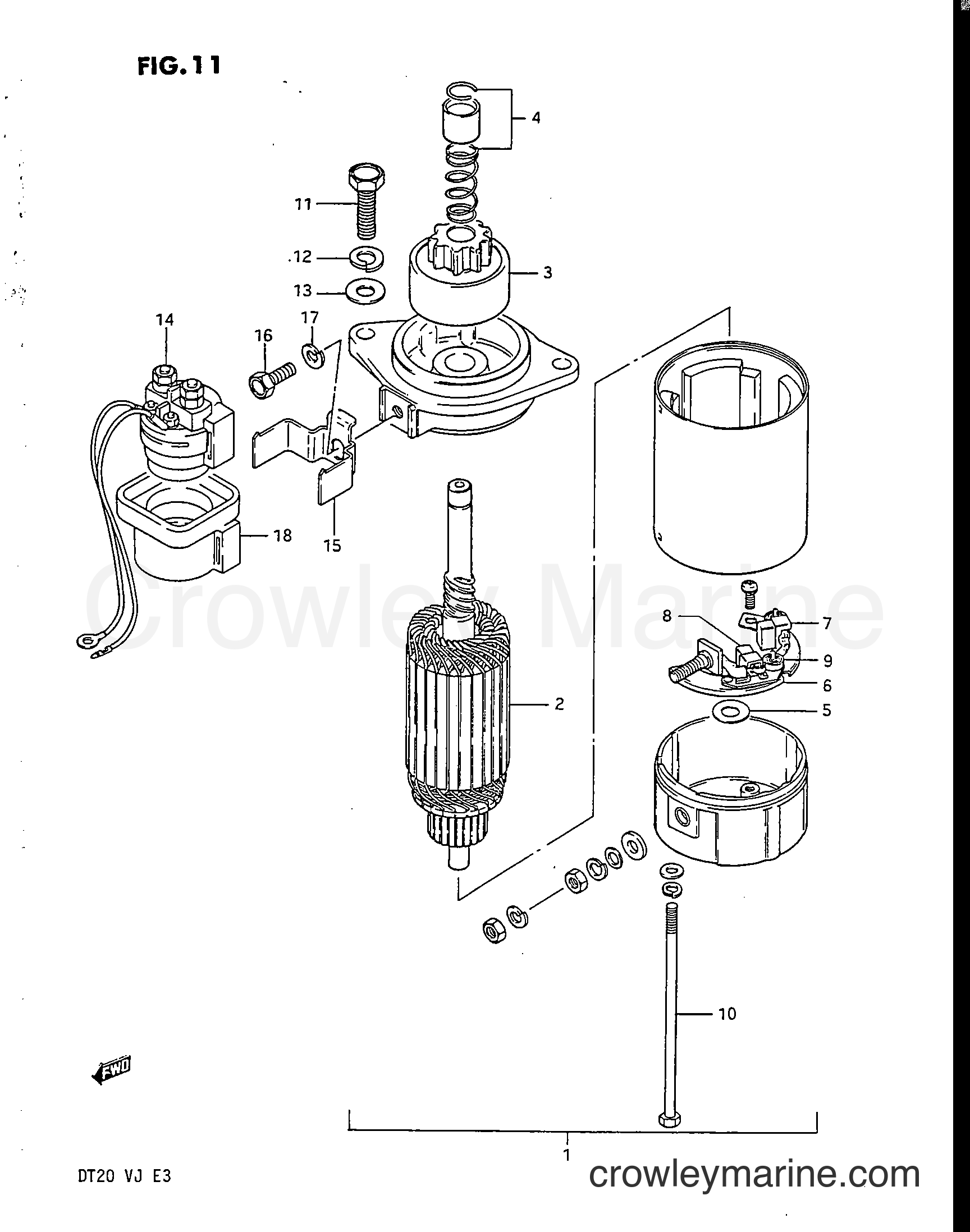 Suzuki Marine DT20 - STARTING MOTOR