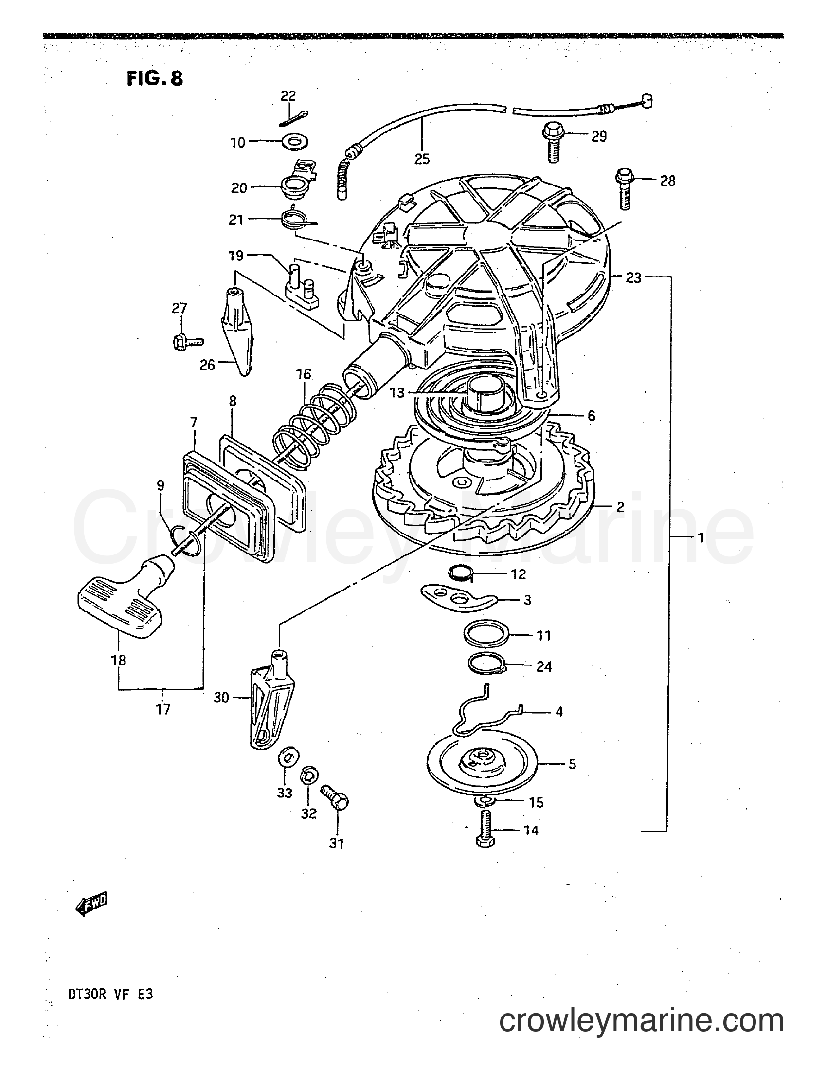 Suzuki Marine DT30 - RECOIL STARTER