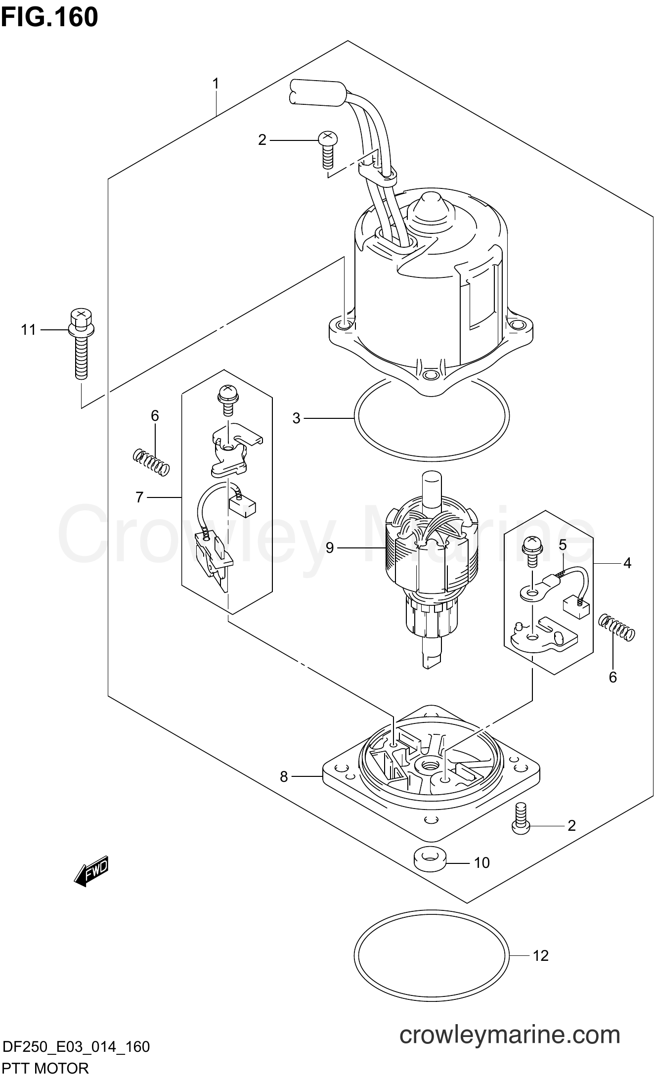 Suzuki Marine DF250 410001~ - PTT MOTOR TRANSOM(X) (DF200Z E03)