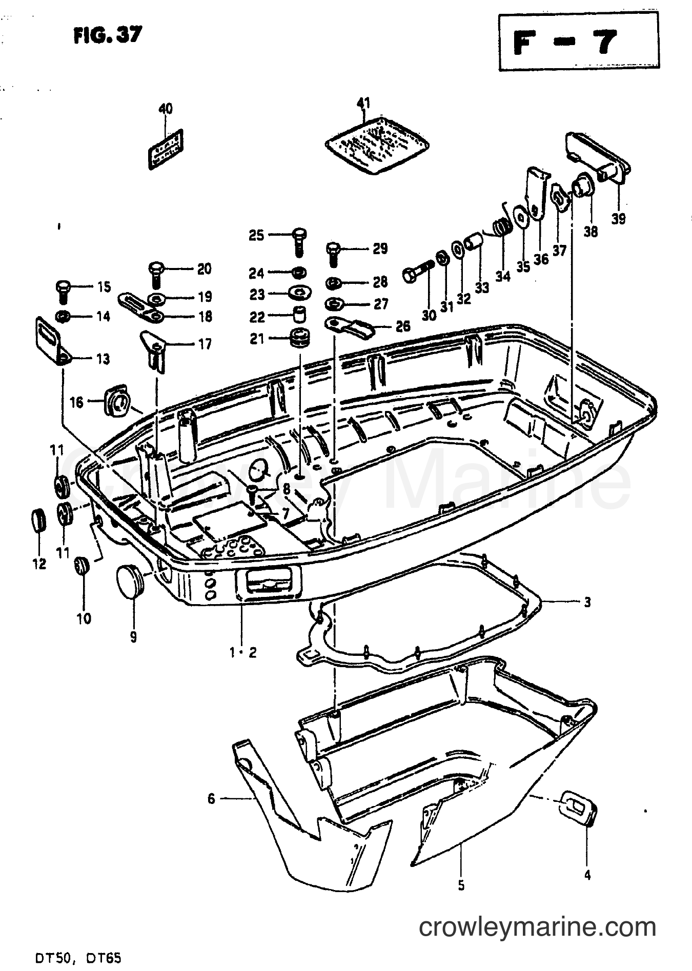 Suzuki Marine DT65 - LOWER COVER (MODEL G)