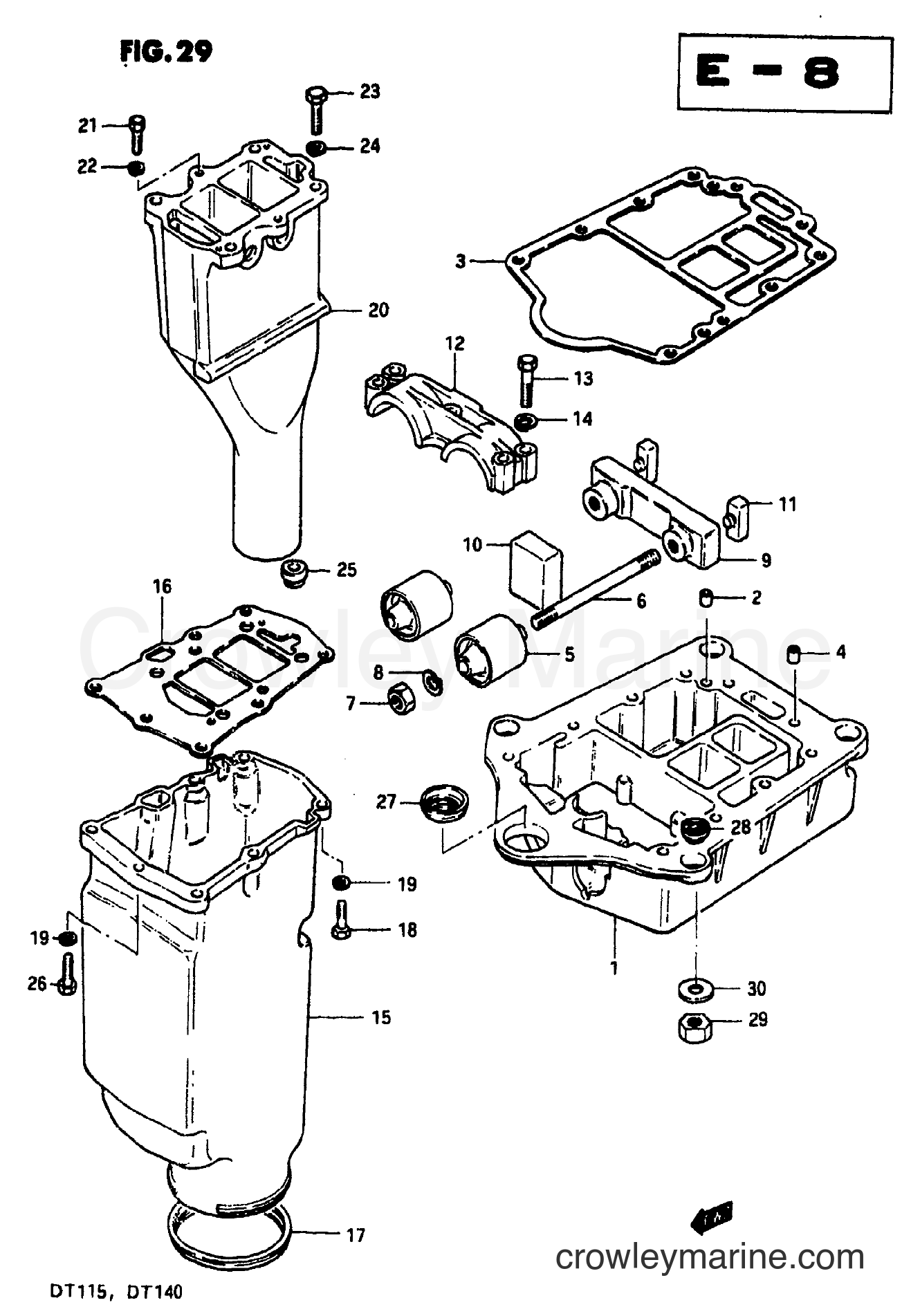 Suzuki Marine DT115 - ENGINE HOLDER (MODEL VZ)