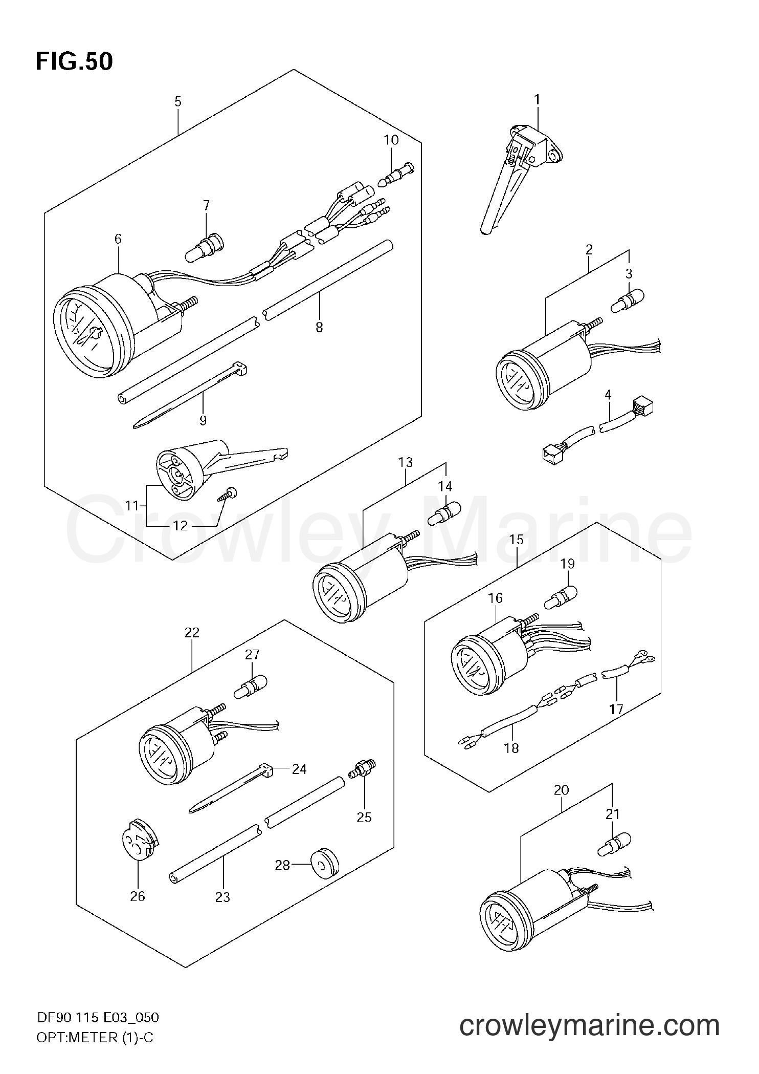2002 Four-Stroke Outboard 115 - DF115 - OPT:METER (MODEL:01~04)