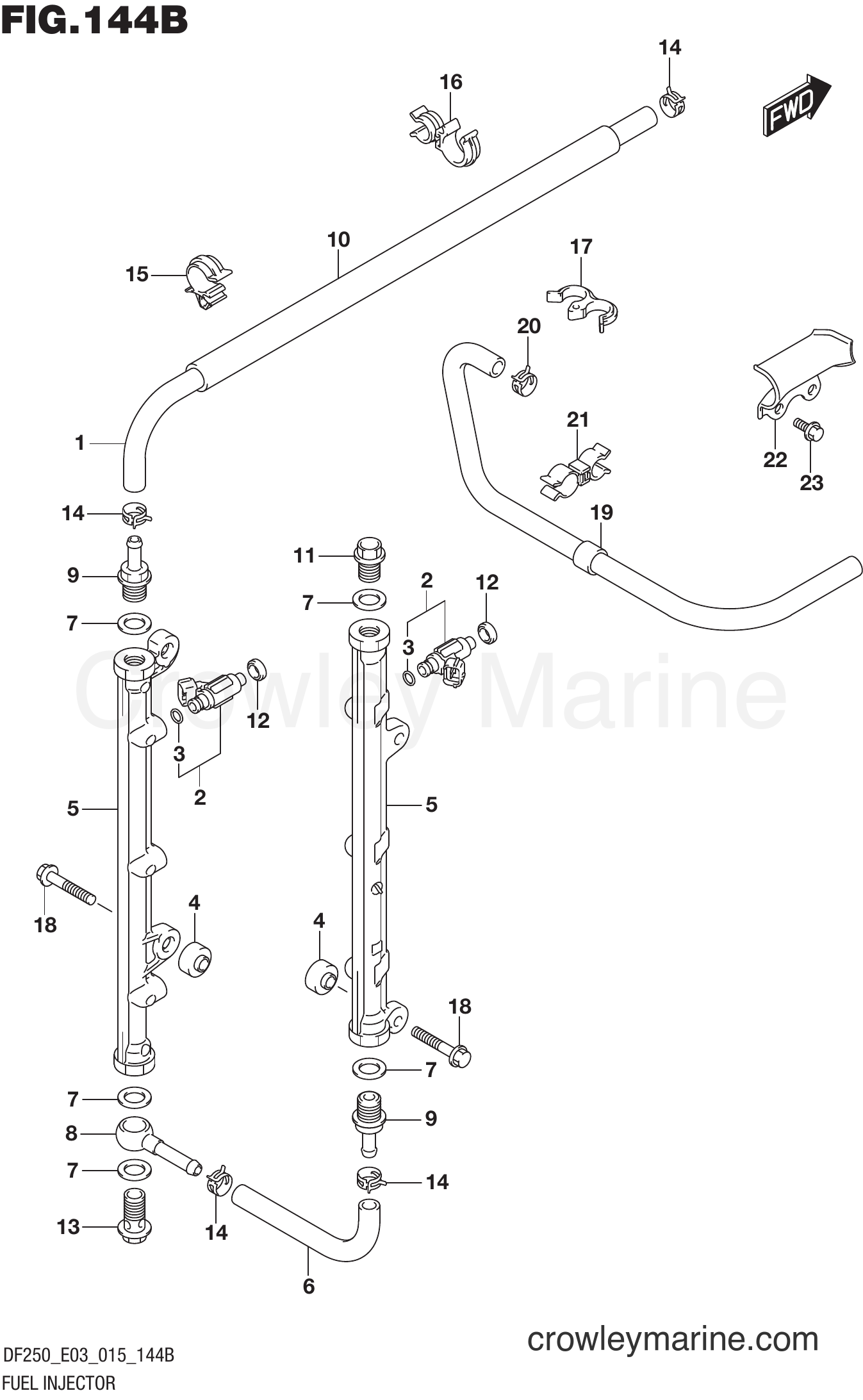 Suzuki Marine DF200T 51001~ - FUEL INJECTOR (DF200Z E03)