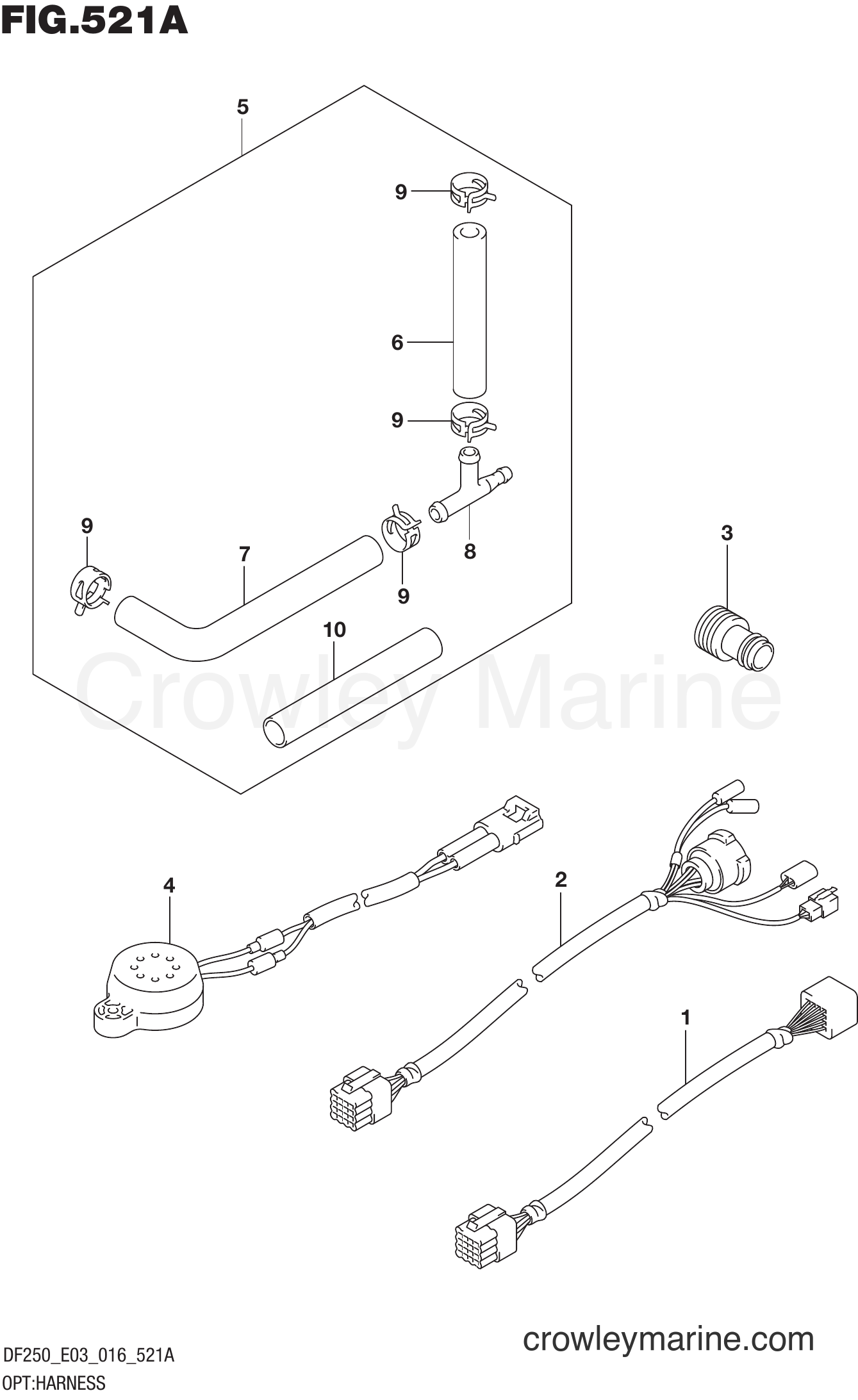 Suzuki Marine DF250T 610001 - OPT:HARNESS