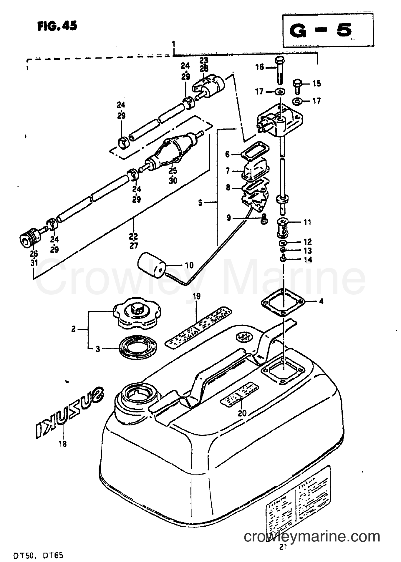 Suzuki Marine DT65 - FUEL TANK (E28)