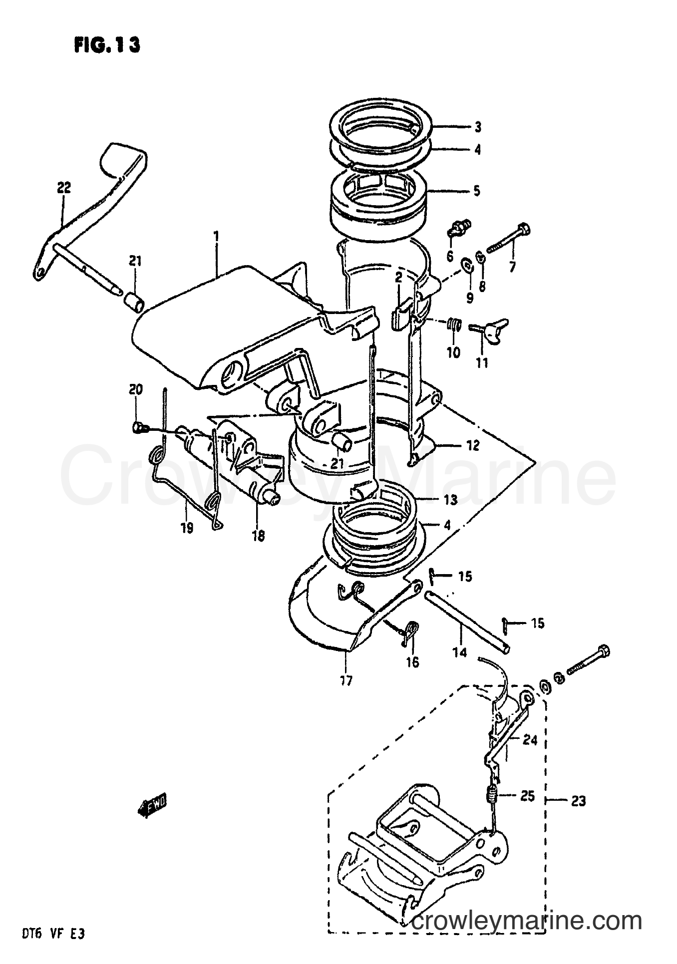 Suzuki Marine DT6 - SWIVEL BRACKET