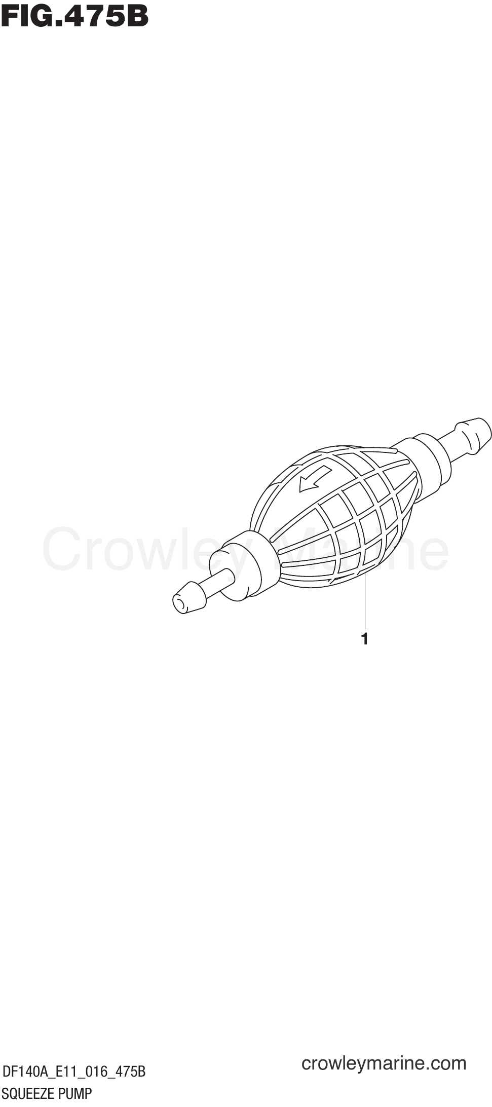Suzuki Marine DF140AT 610001~ - SQUEEZE PUMP (DF115AT E11)