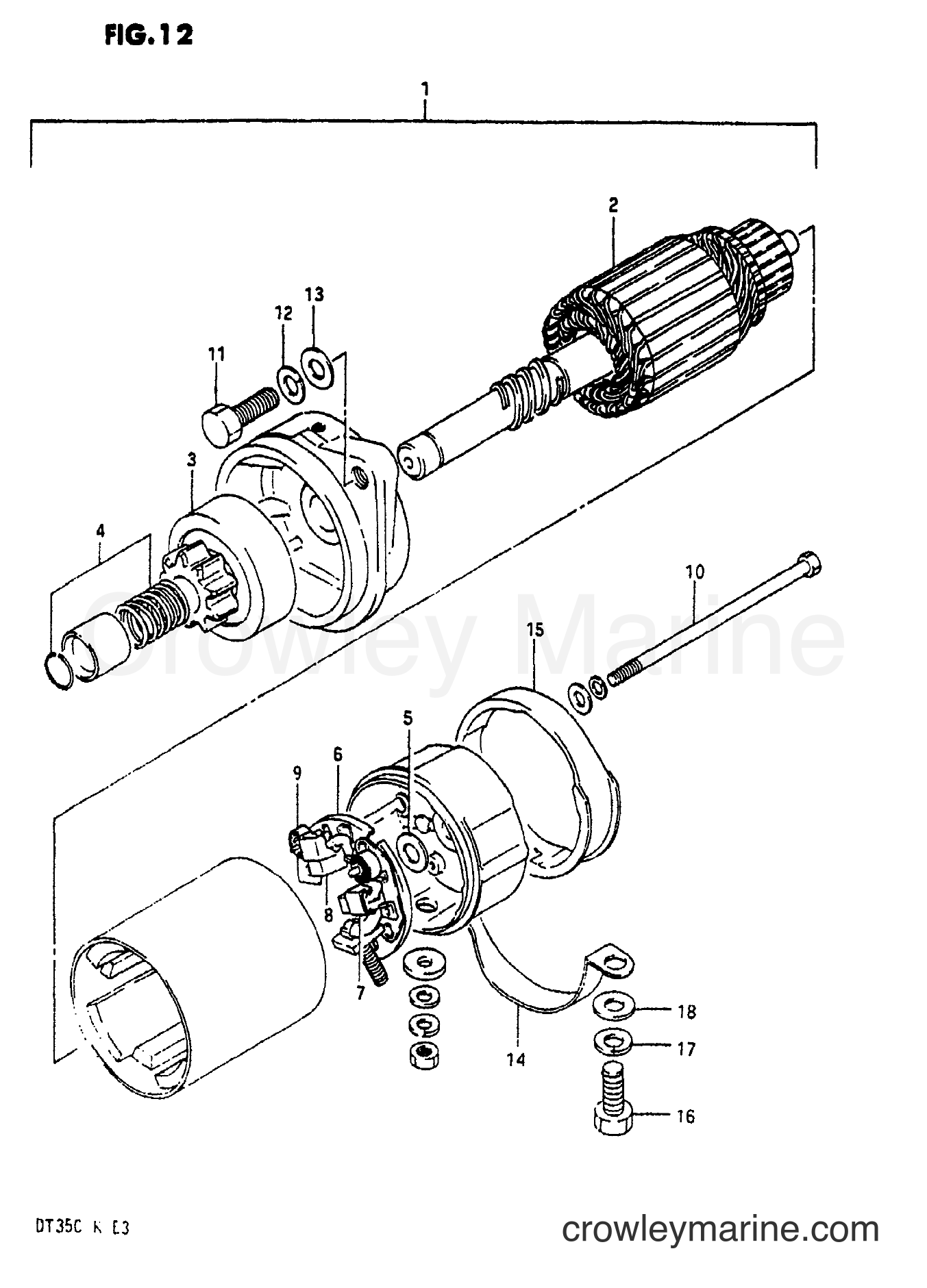 Suzuki Marine DT35 - STARTING MOTOR