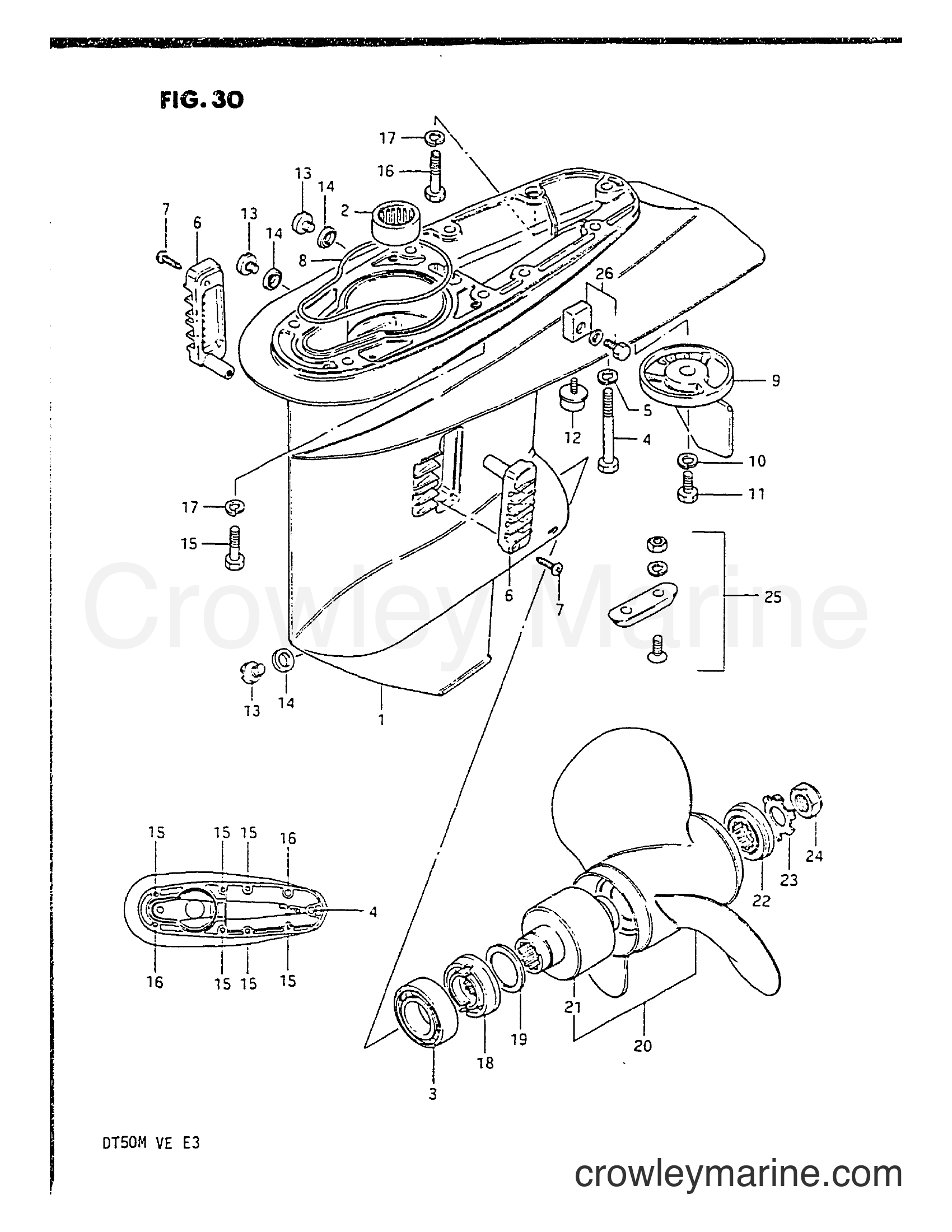 Suzuki Marine DT50M - GEAR CASE