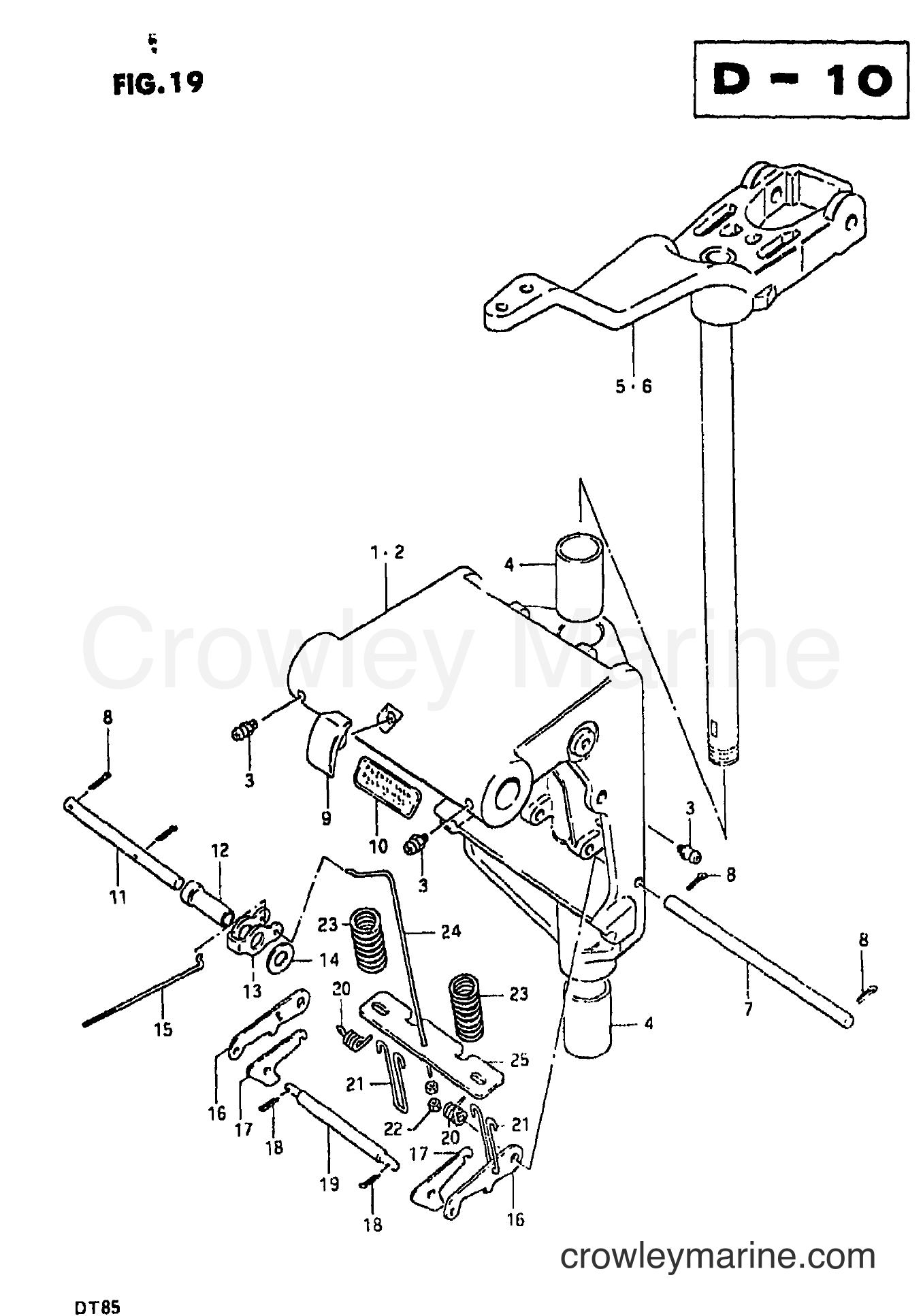 Suzuki Marine DT85 - SWIVEL BRACKET