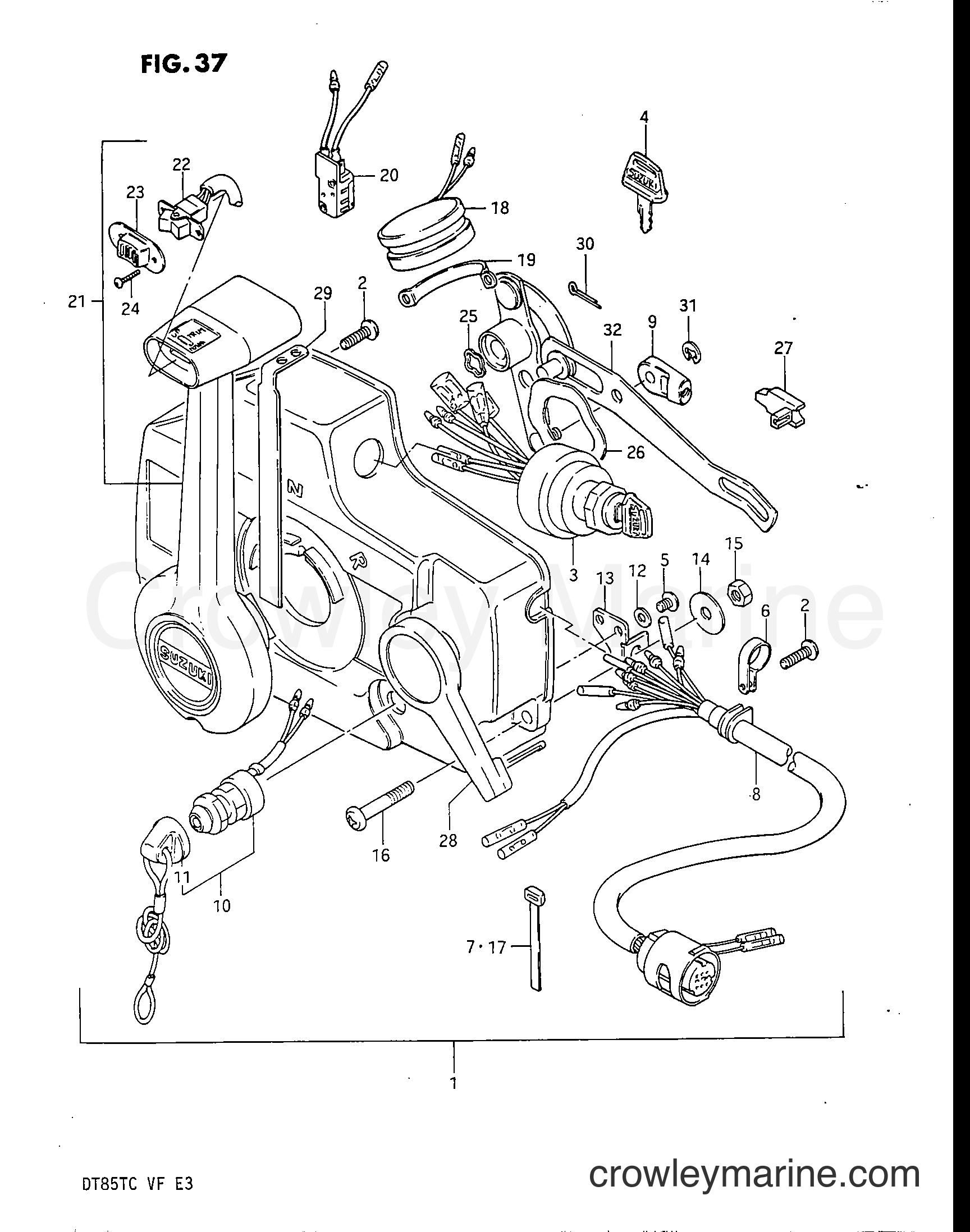 Suzuki Marine DT85 - REMOTE CONTROL (MODEL VE)