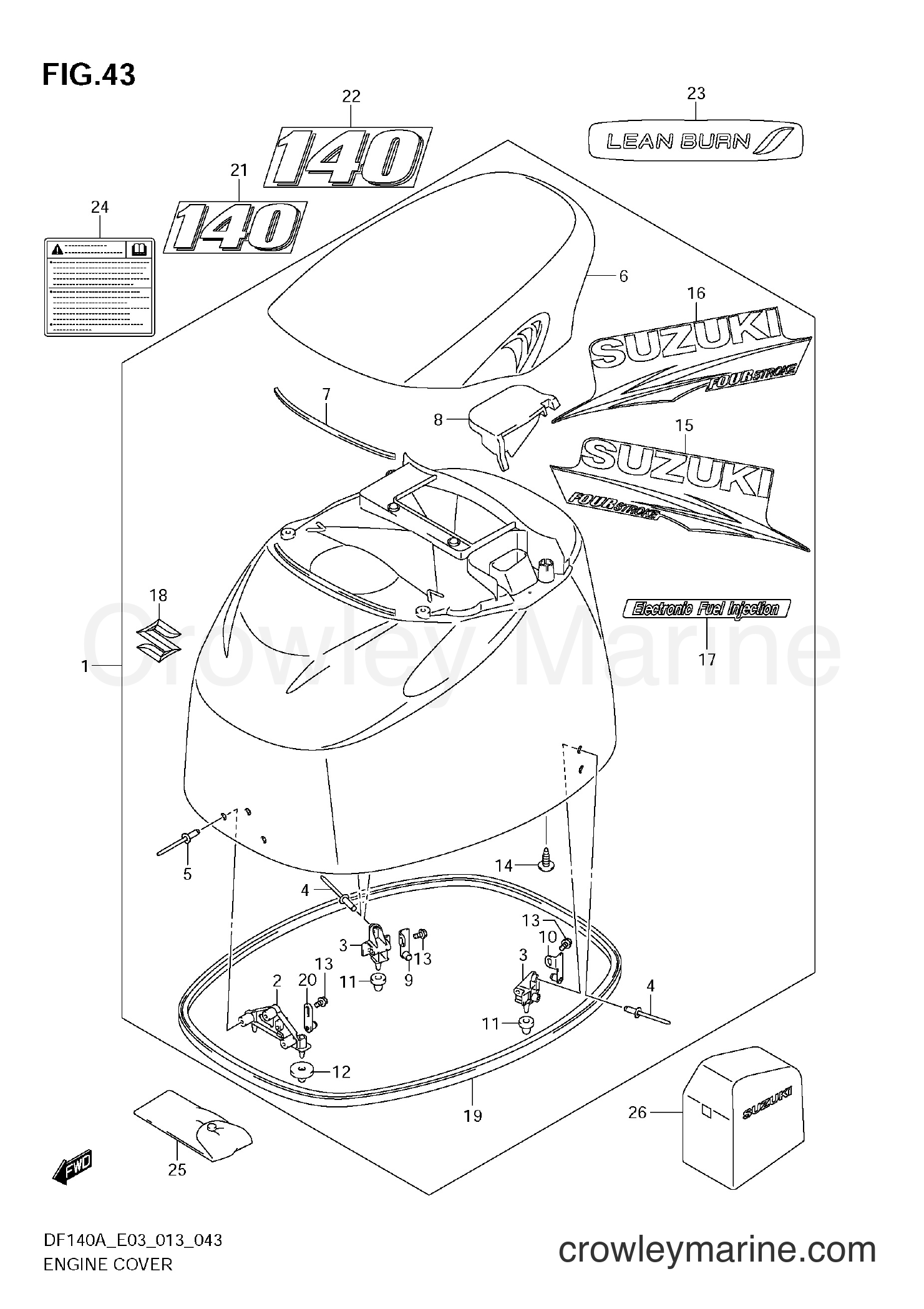 Suzuki Marine DF140A 310001~ - ENGINE COVER