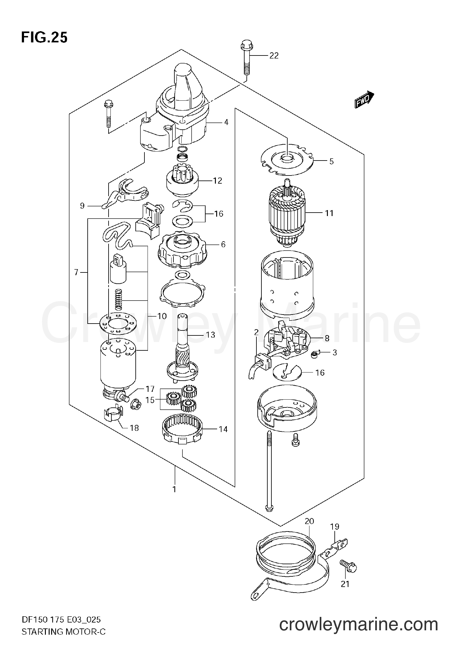 Suzuki Marine DF150 - STARTING MOTOR