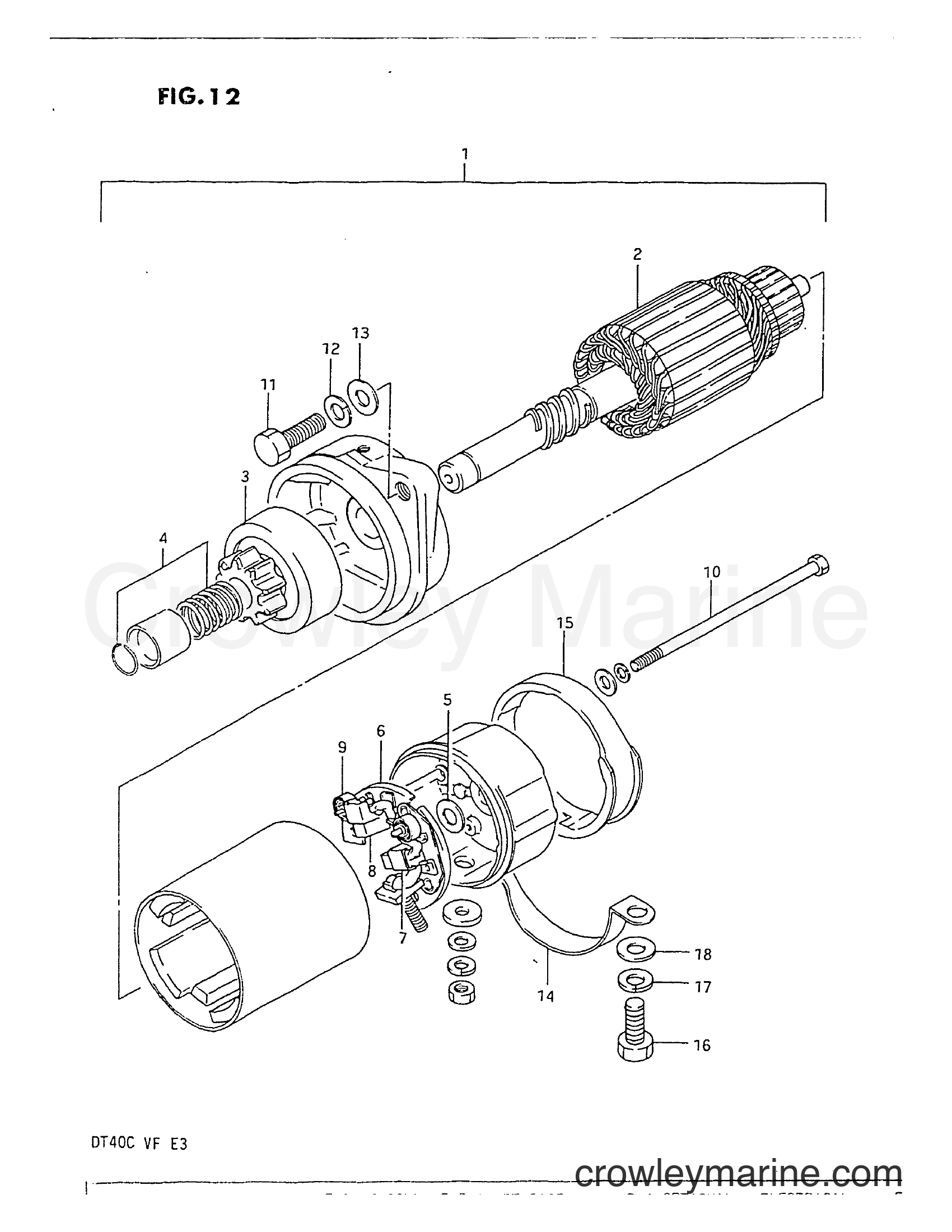 Suzuki Marine DT40 - STARTING MOTOR