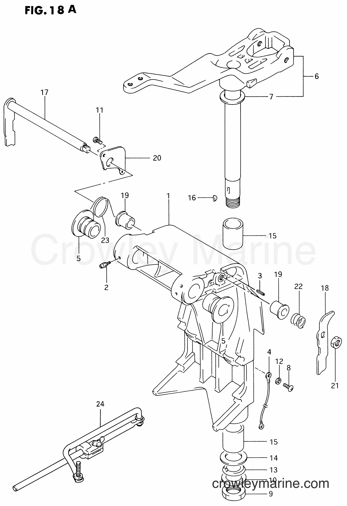Suzuki Marine DT85 - SWIVEL BRACKET (MODEL:95)