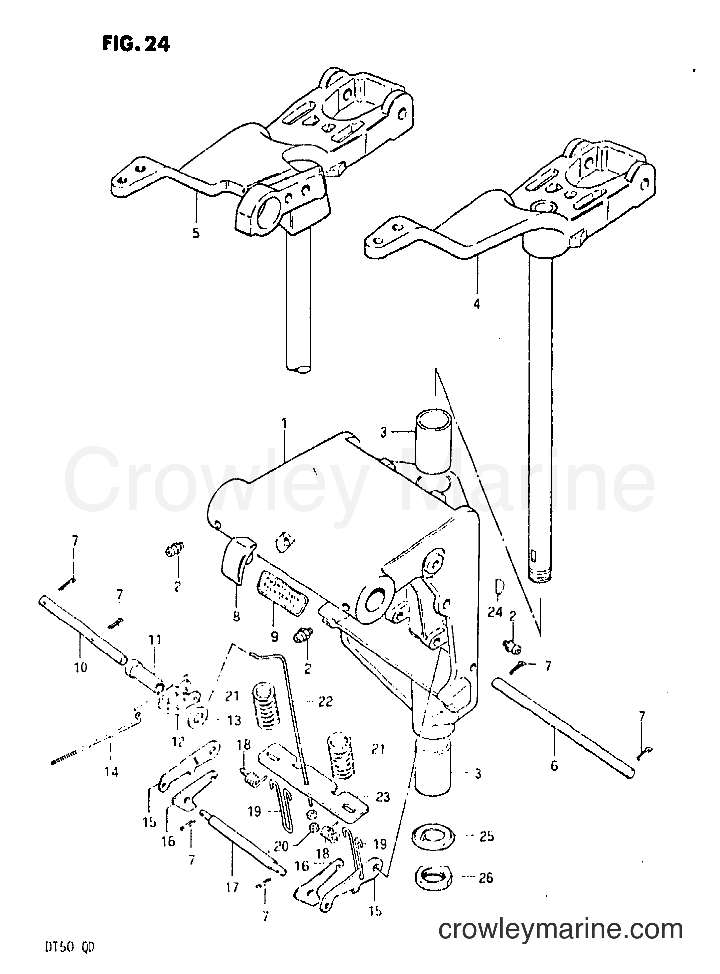 Suzuki Marine DT50 - SWIVEL BRACKET