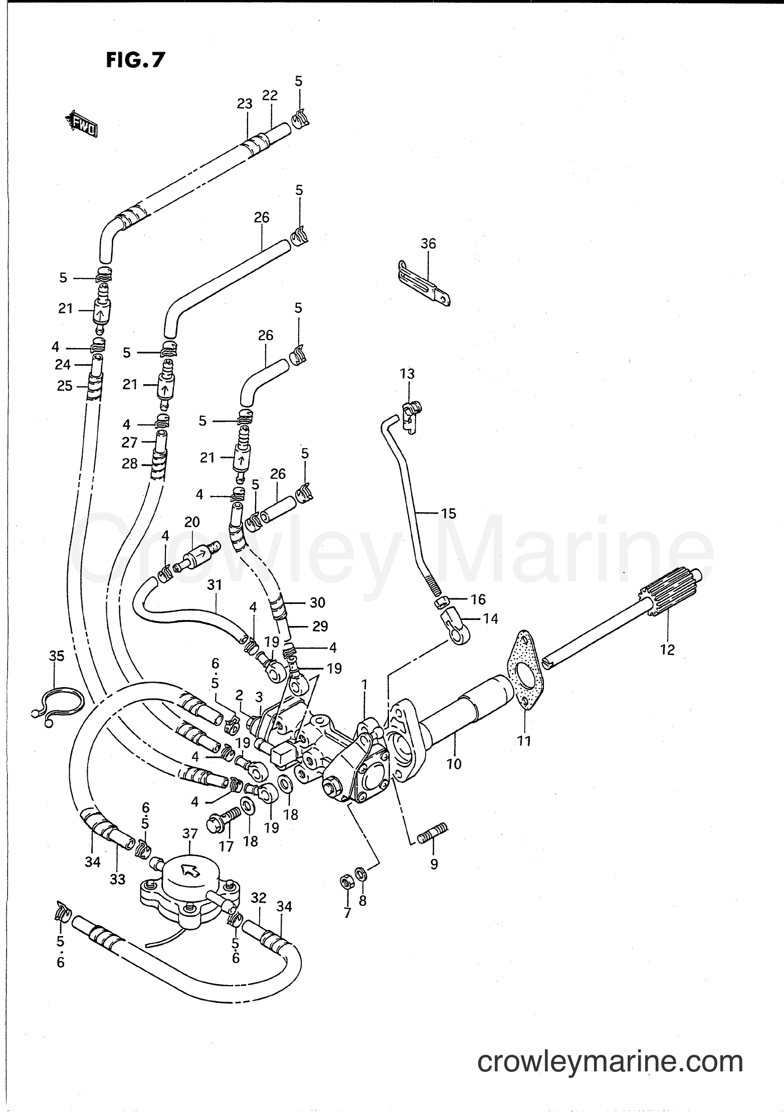Suzuki Marine PU140 - OIL PUMP