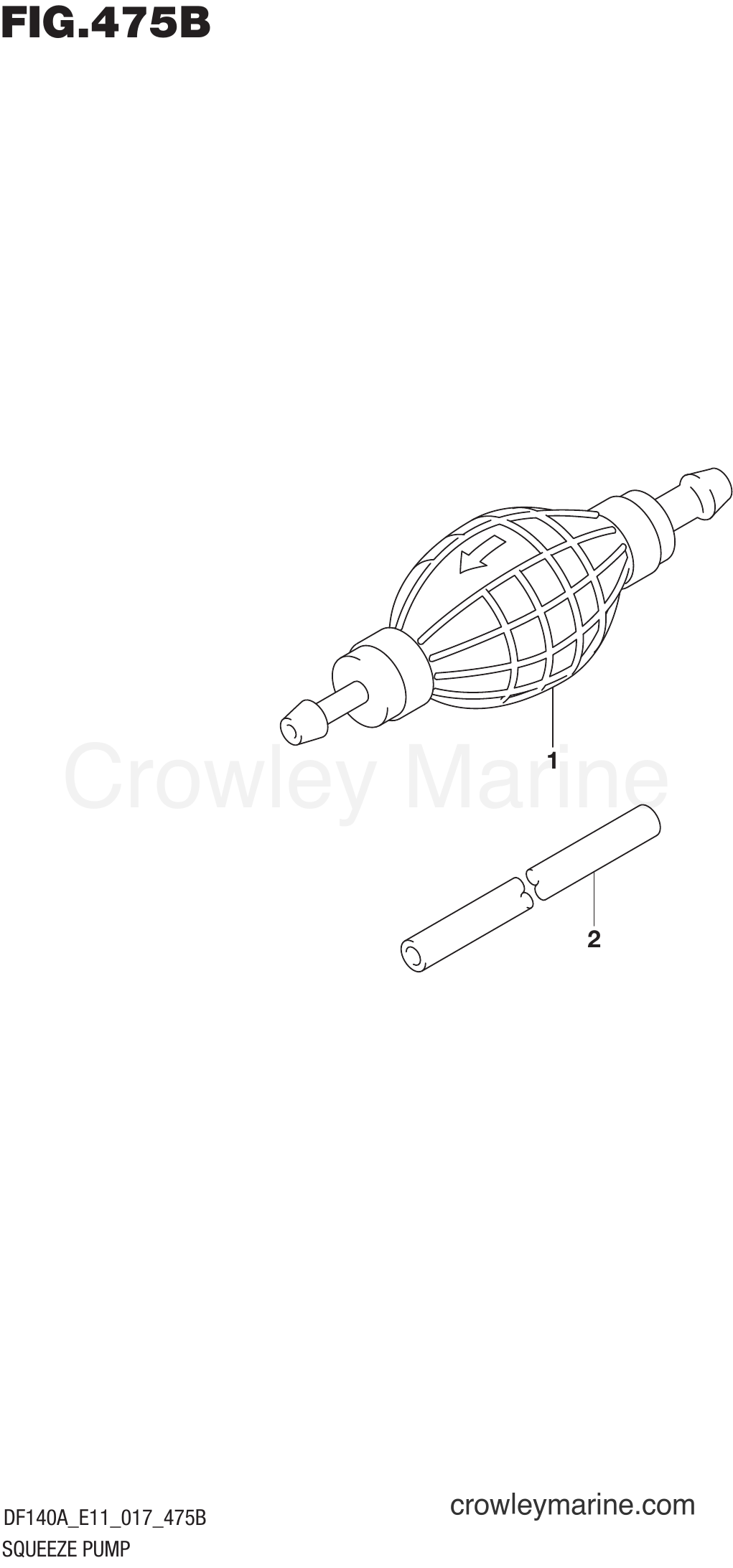 Suzuki Marine DF140AZ 710001~ - SQUEEZE PUMP (DF115AT E11)