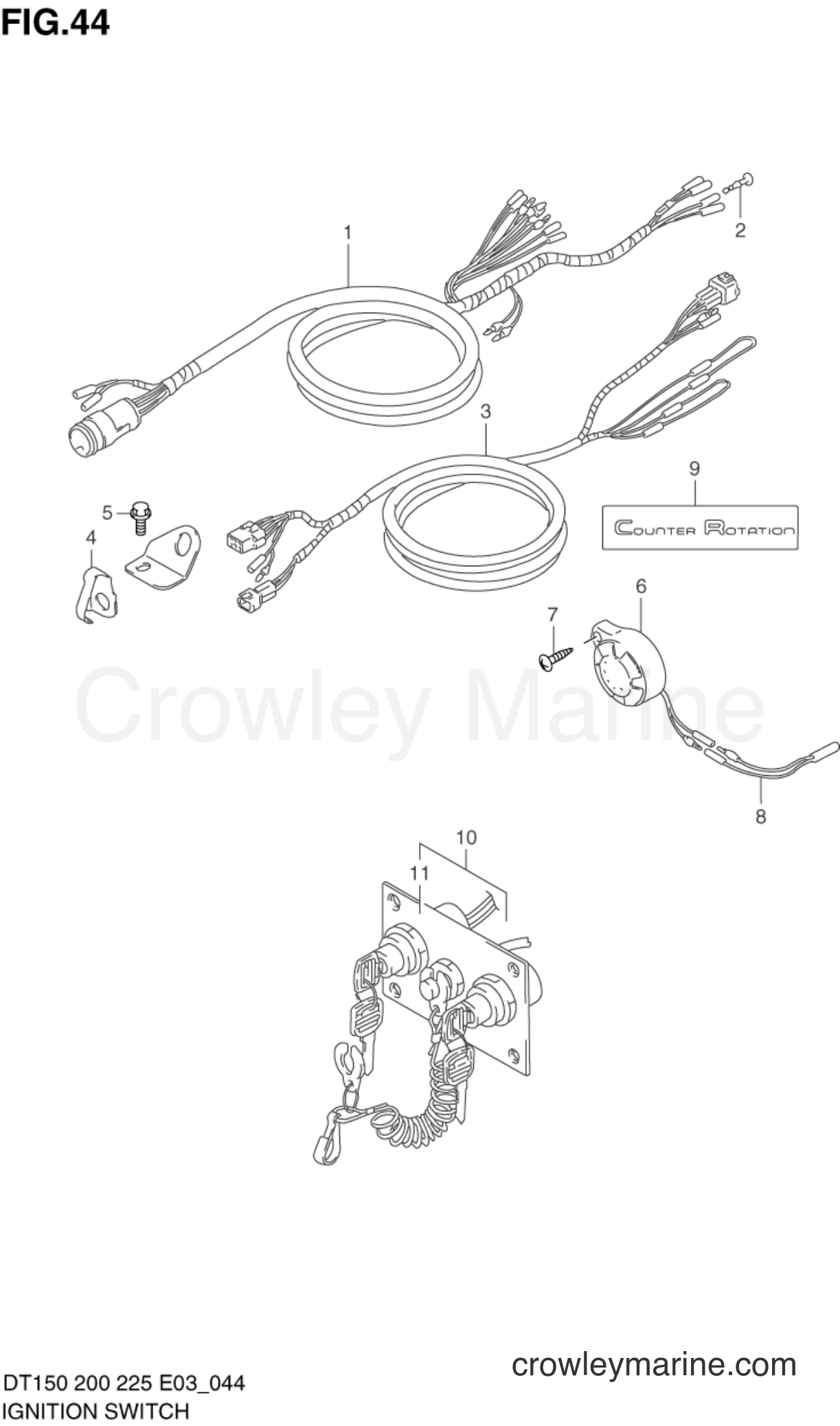 Suzuki Marine DT225 - IGNITION SWITCH (COUNTER POTATION)