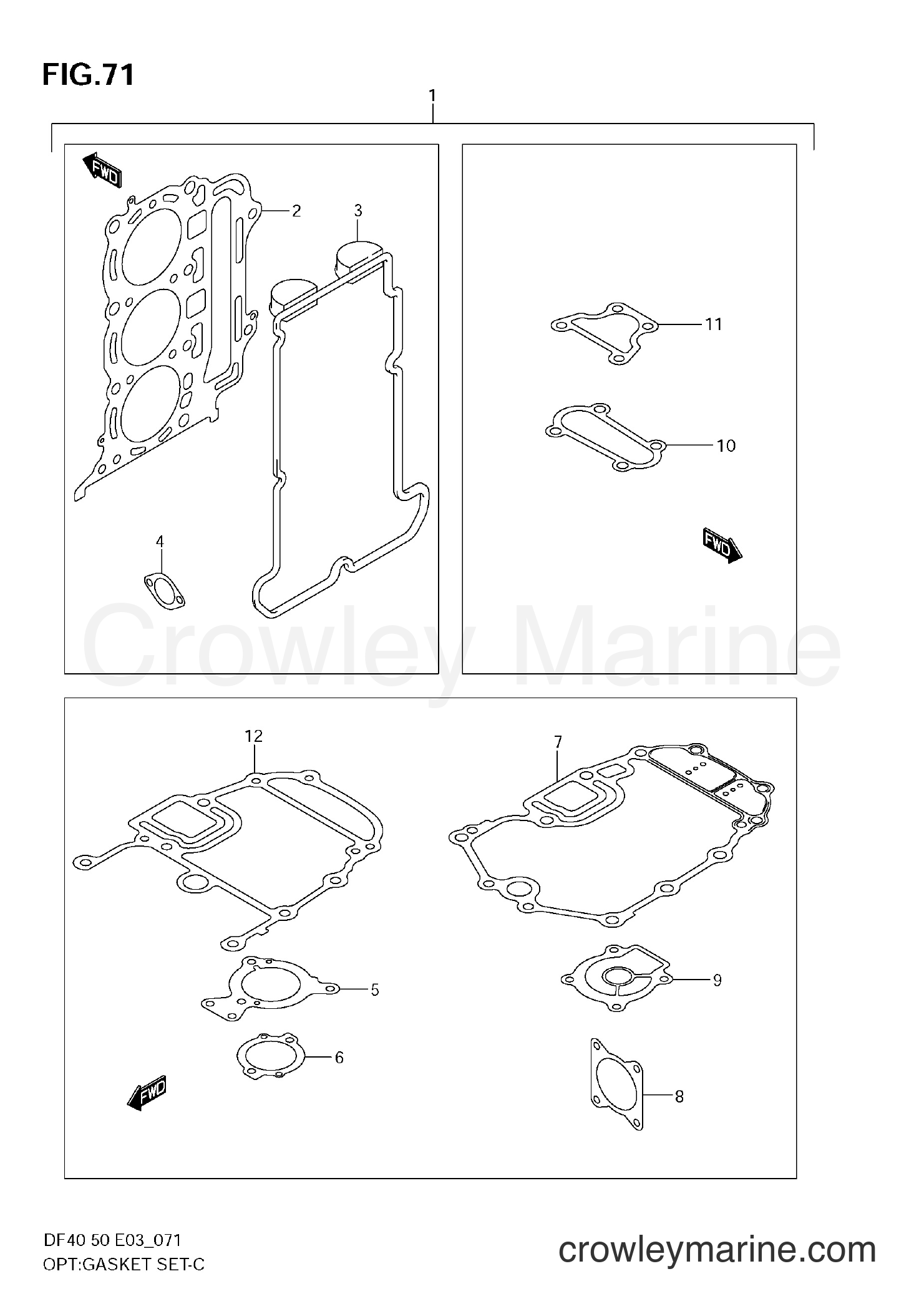 Suzuki Marine DF40 - OPT:GASKET SET