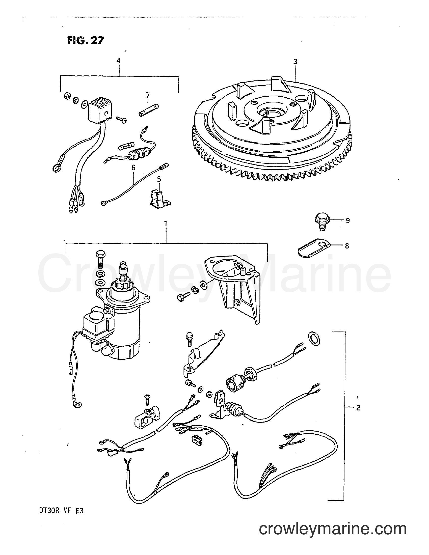 Suzuki Marine DT30 - OPTIONAL : ELECTRICAL (FOR MANUAL STARTER)