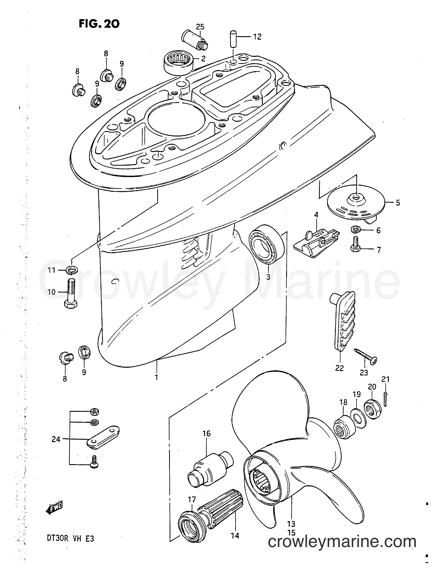 Suzuki Marine DT30 - GEAR CASE