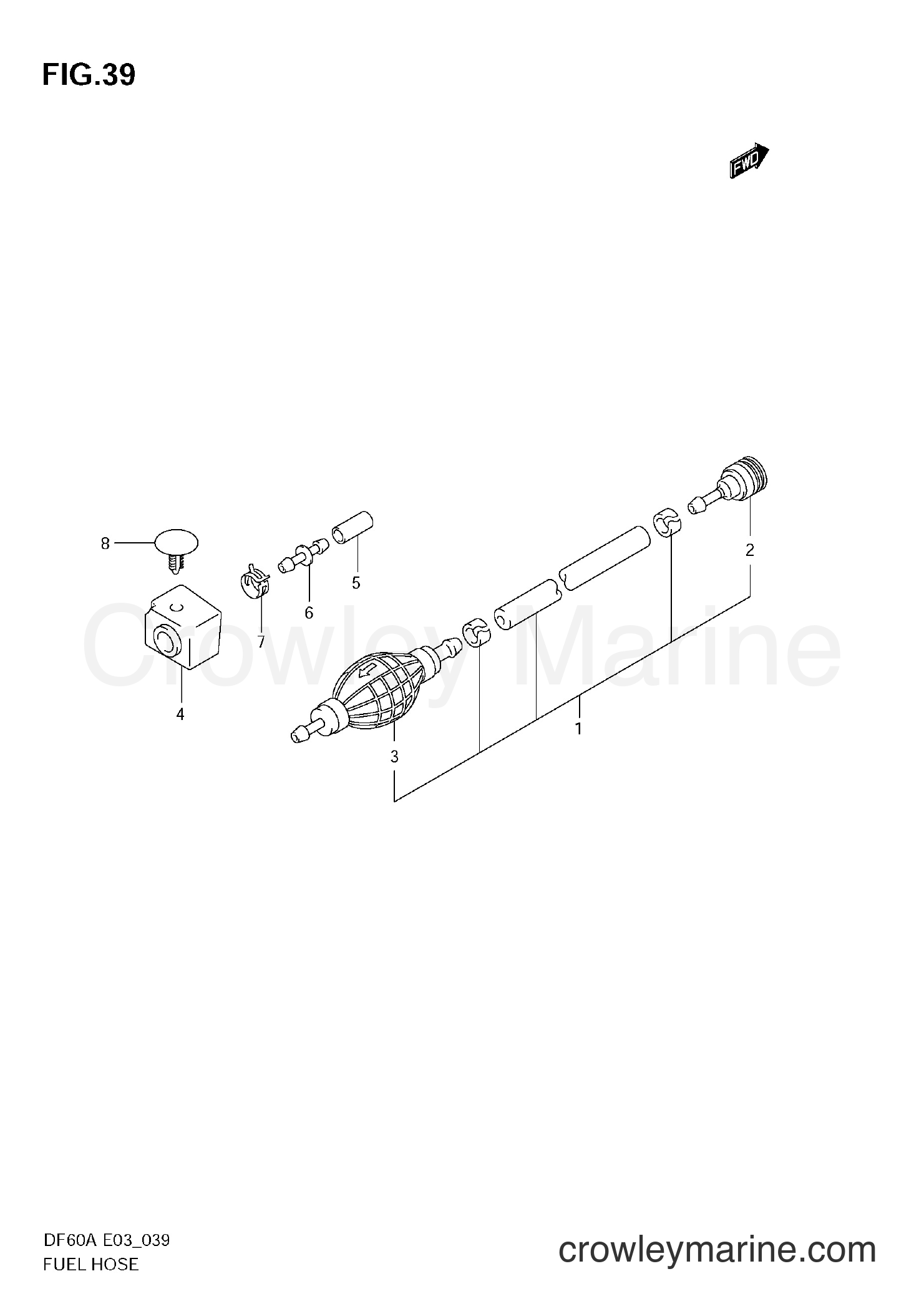 Suzuki Marine DF60A - FUEL HOSE