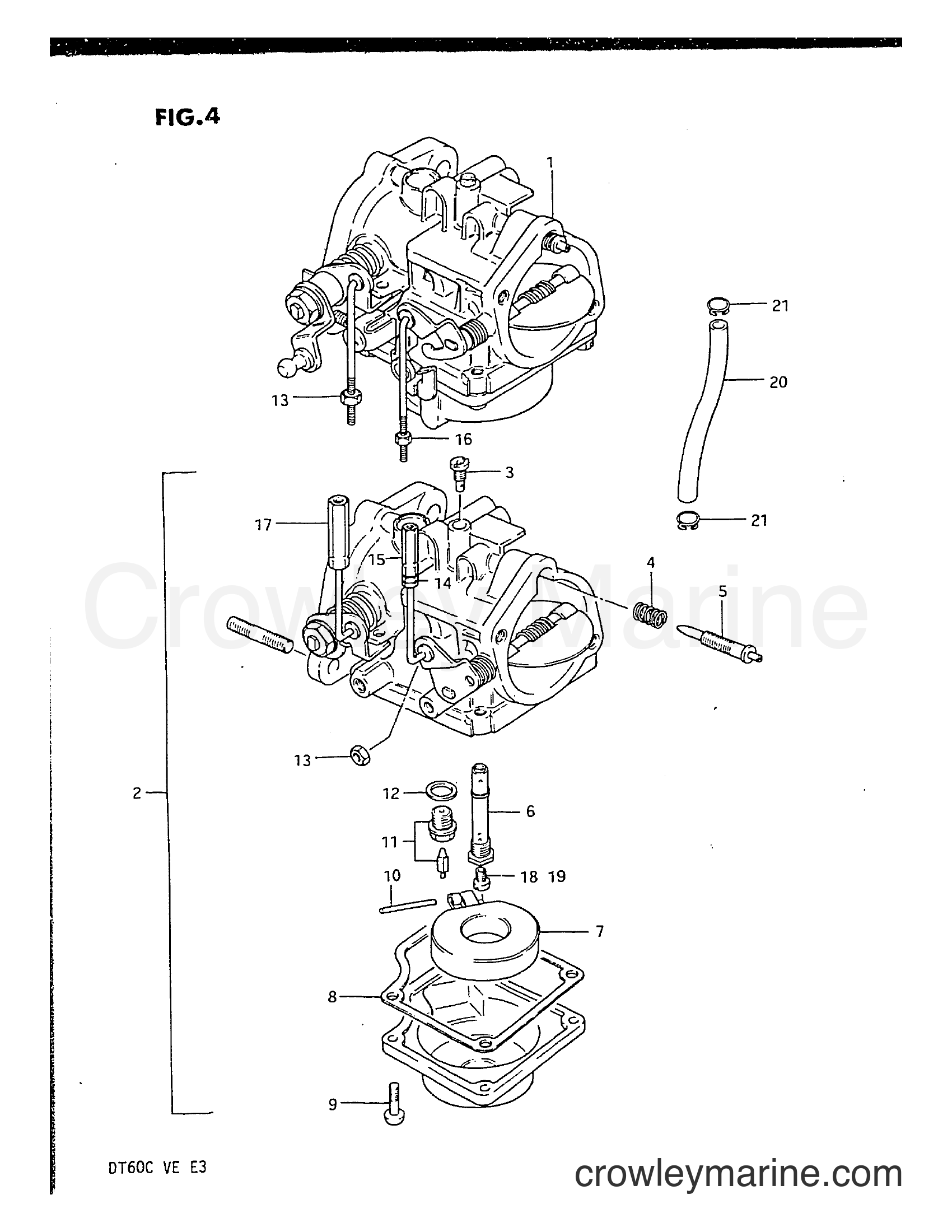 Suzuki Marine DT60C - CARBURETOR