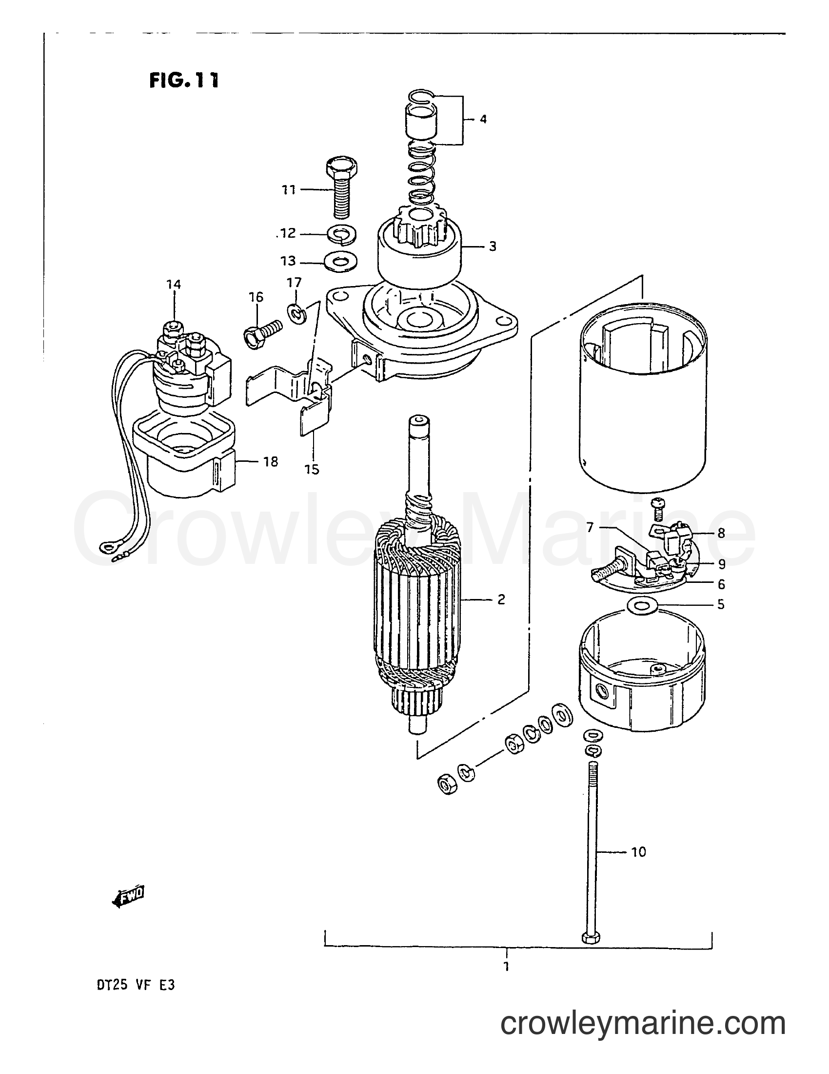 Suzuki Marine DT25 - STARTING MOTOR